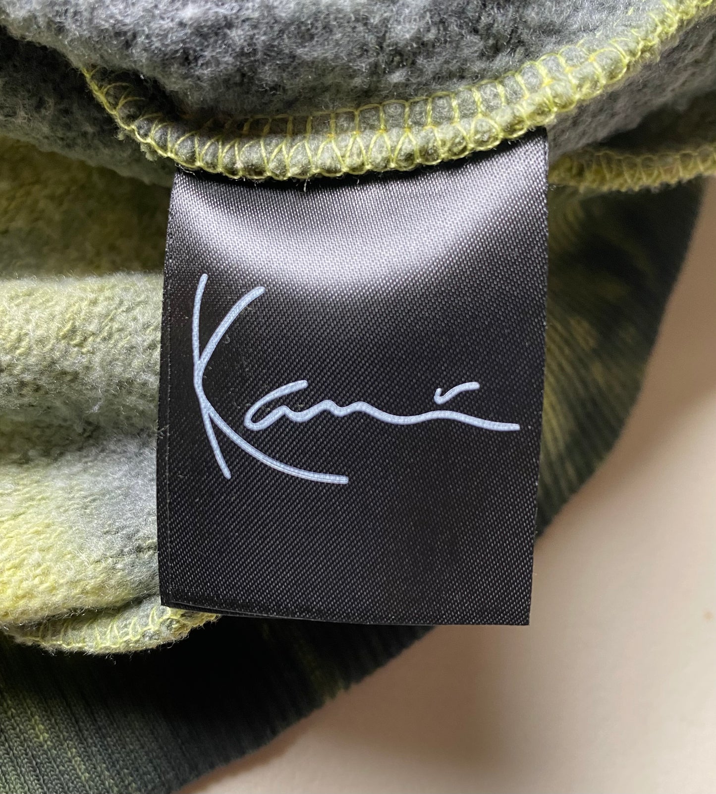 Hoodie Karl Kani, Vert et noir tie and dye, L