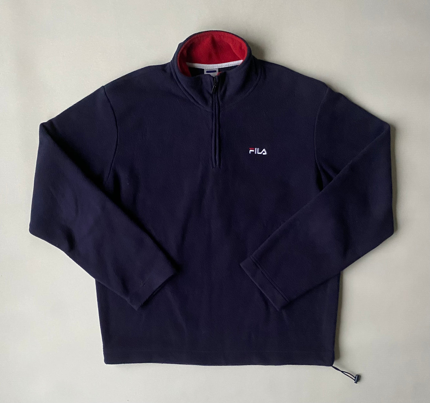 ✅ Polaire vintage Fila, bleu marine, L