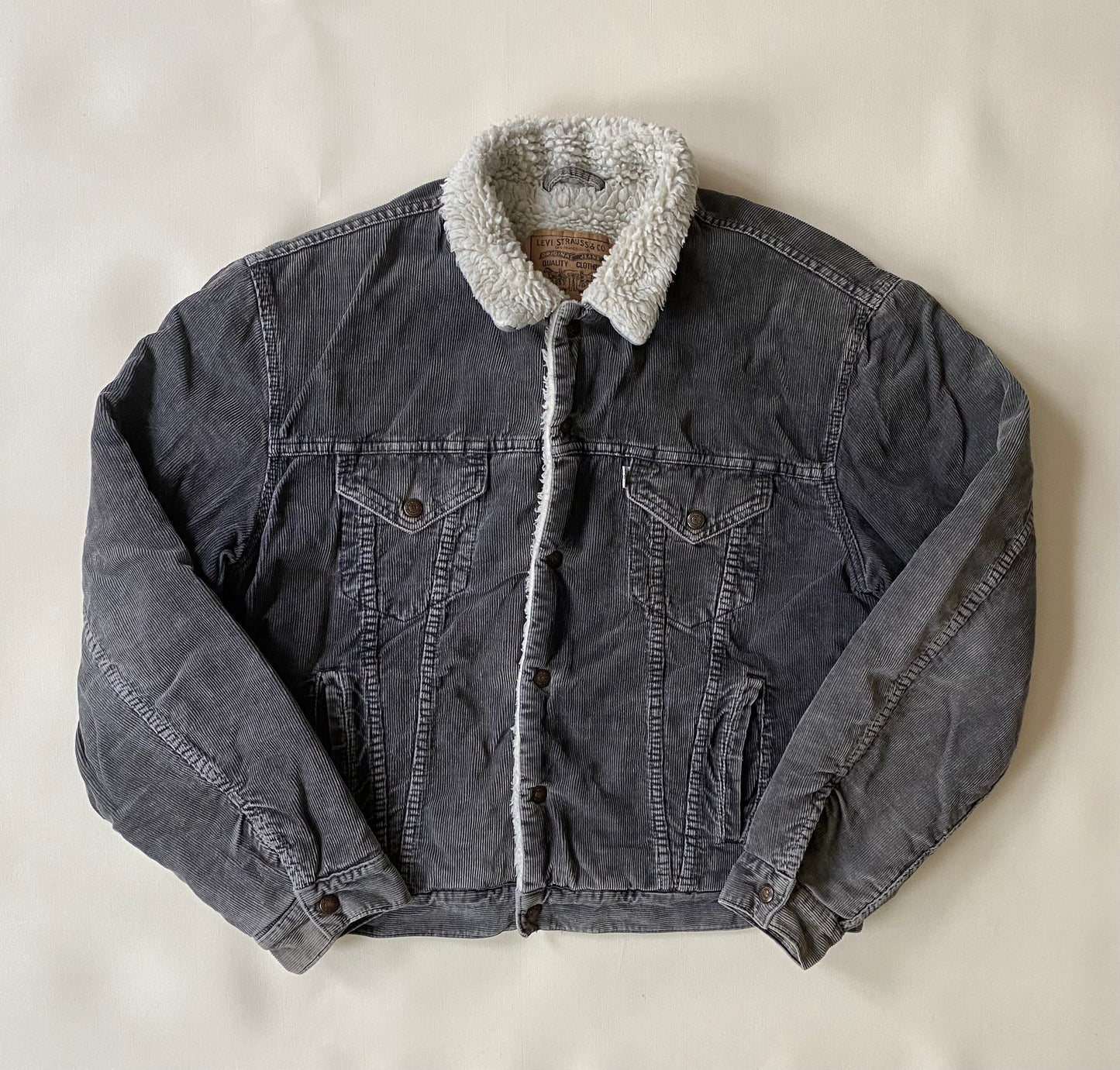 Veste velours côtelé polaire Levi's, gris, L