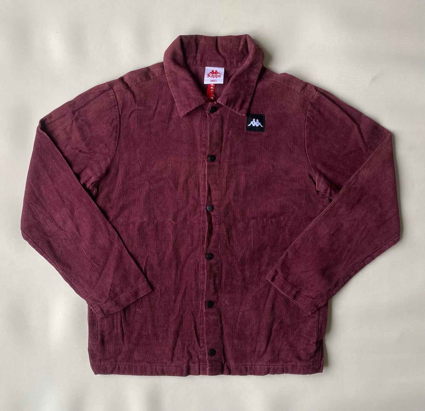 ✅ Veste velours côtelé Kappa, rouge bordeaux, M