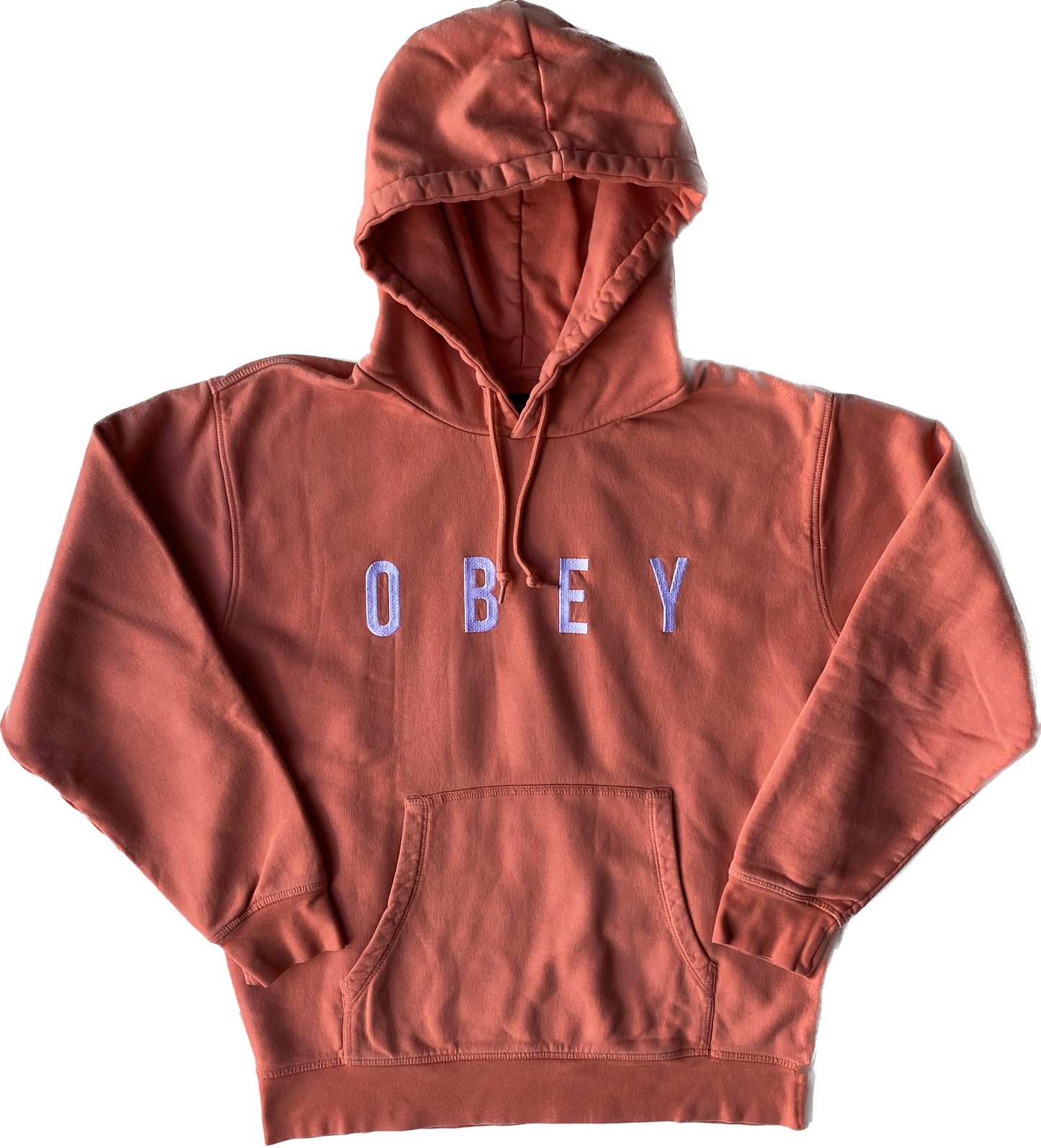 Pull à capuche Obey, saumon, M