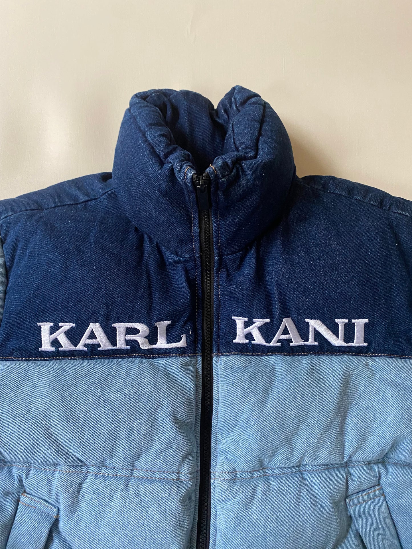 Doudoune jean Karl Kani, bleu marine, M