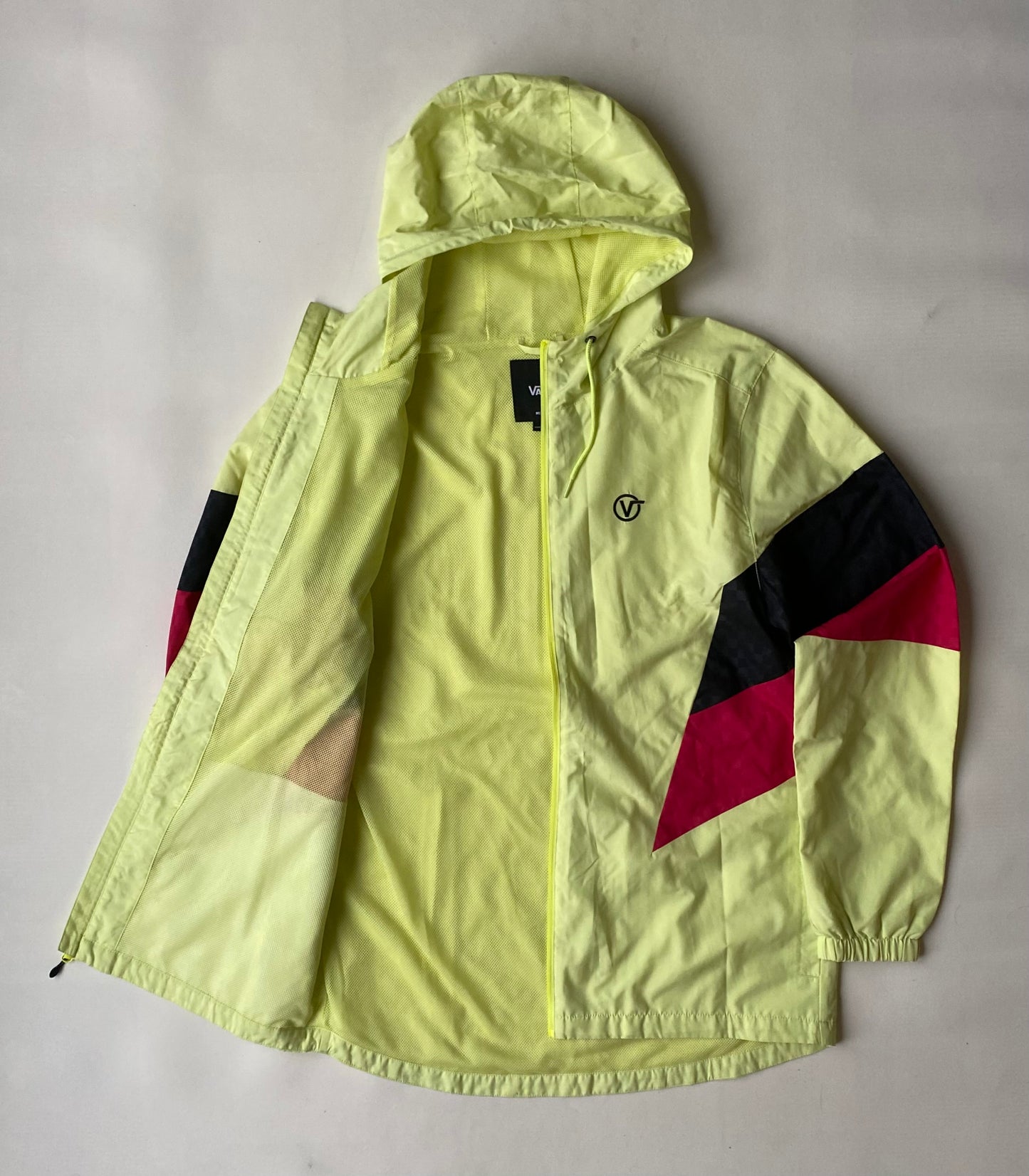 ✅ Veste coupe-vent Vans, jaune fluo, M