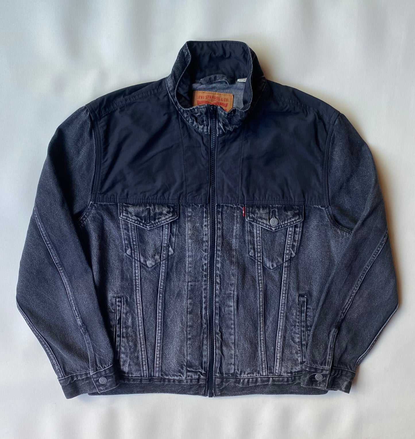 Veste jean Levi's, noir et gris, L légèrement oversize