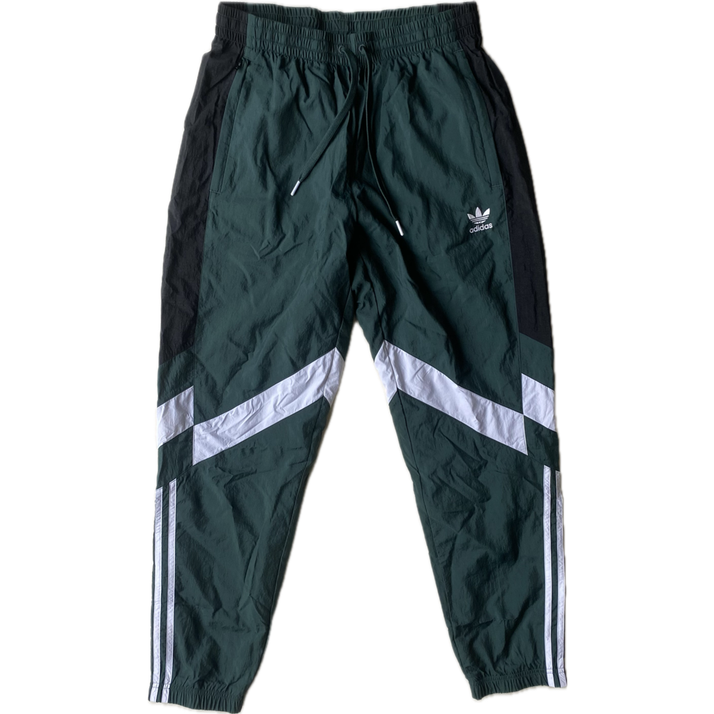 ✅ Pantalon jogging Adidas, vert / noir / blanc, M (38-40)