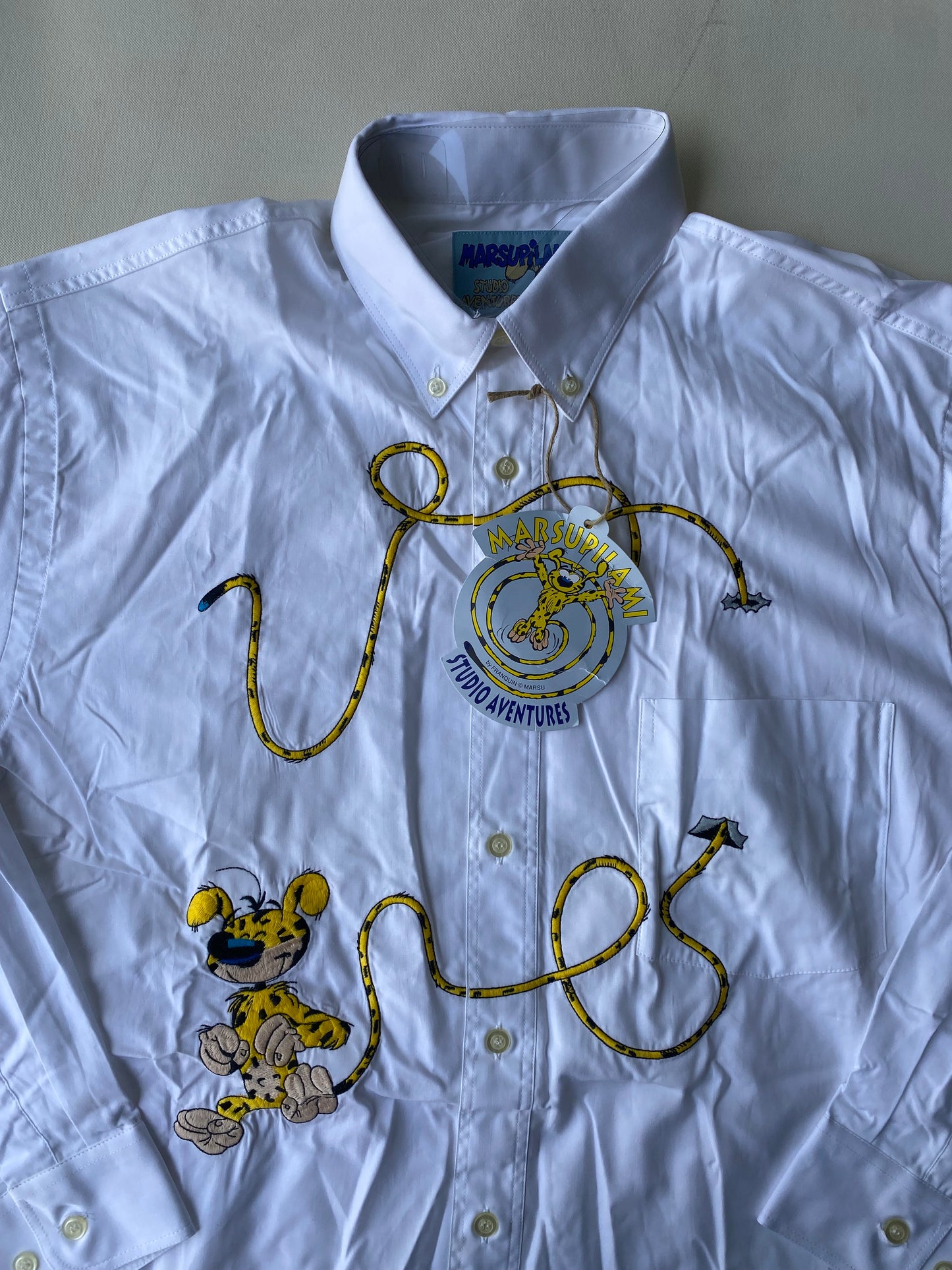 ✅ Chemise collector Marsupilami, blanc, L