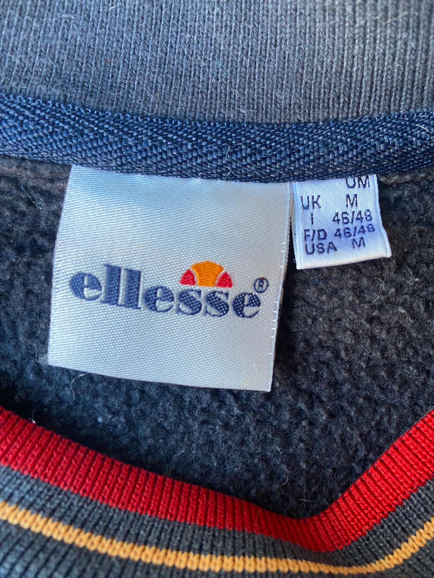 Pull vintage Ellesse, gris anthracite, M