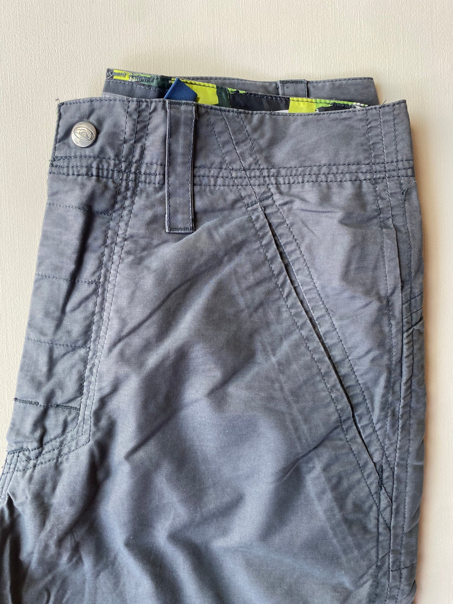 Pantalon Quiksilver vintage, gris anthracite, XS oversize