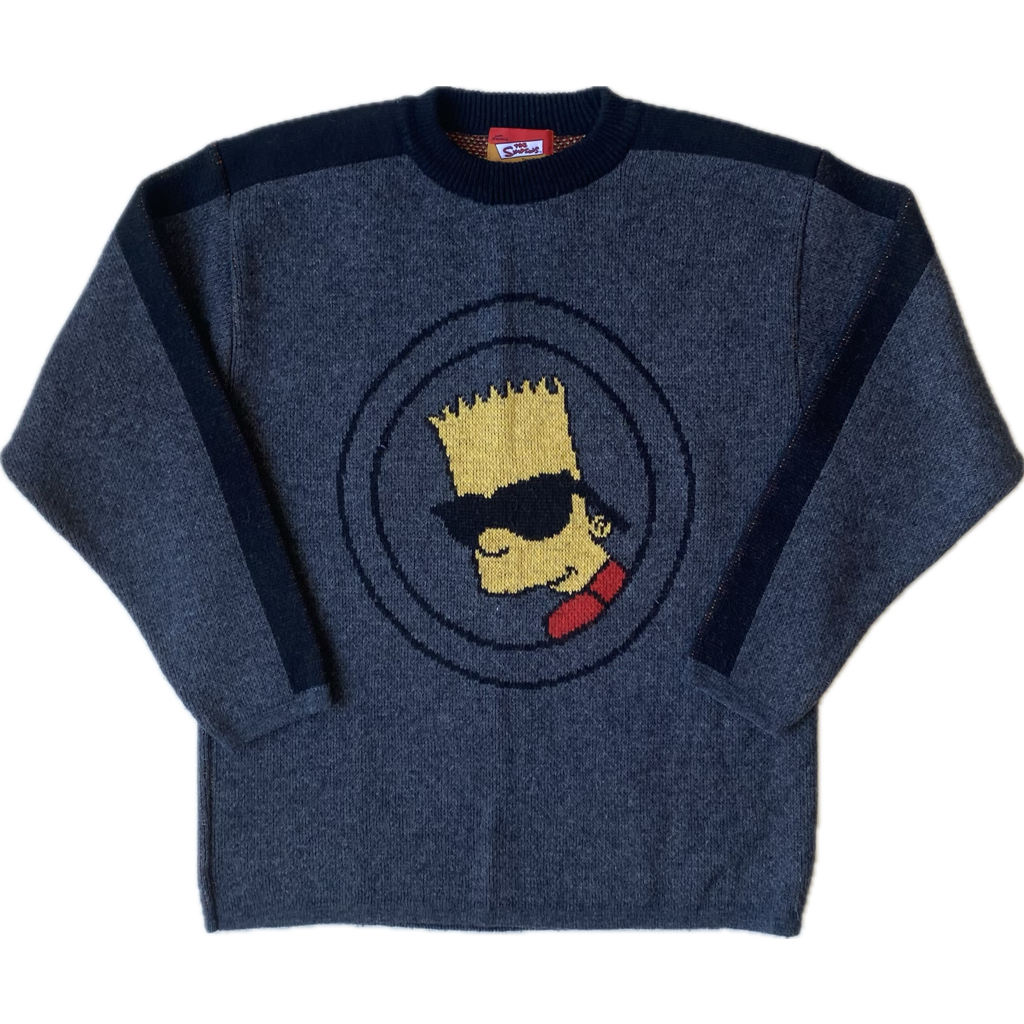 ✅ Pull collector The Simpsons, Bart, gris / noir / jaune, M