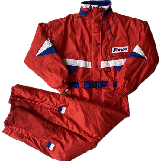 Combinaison ski vintage K-way, Rouge, M (38-40)