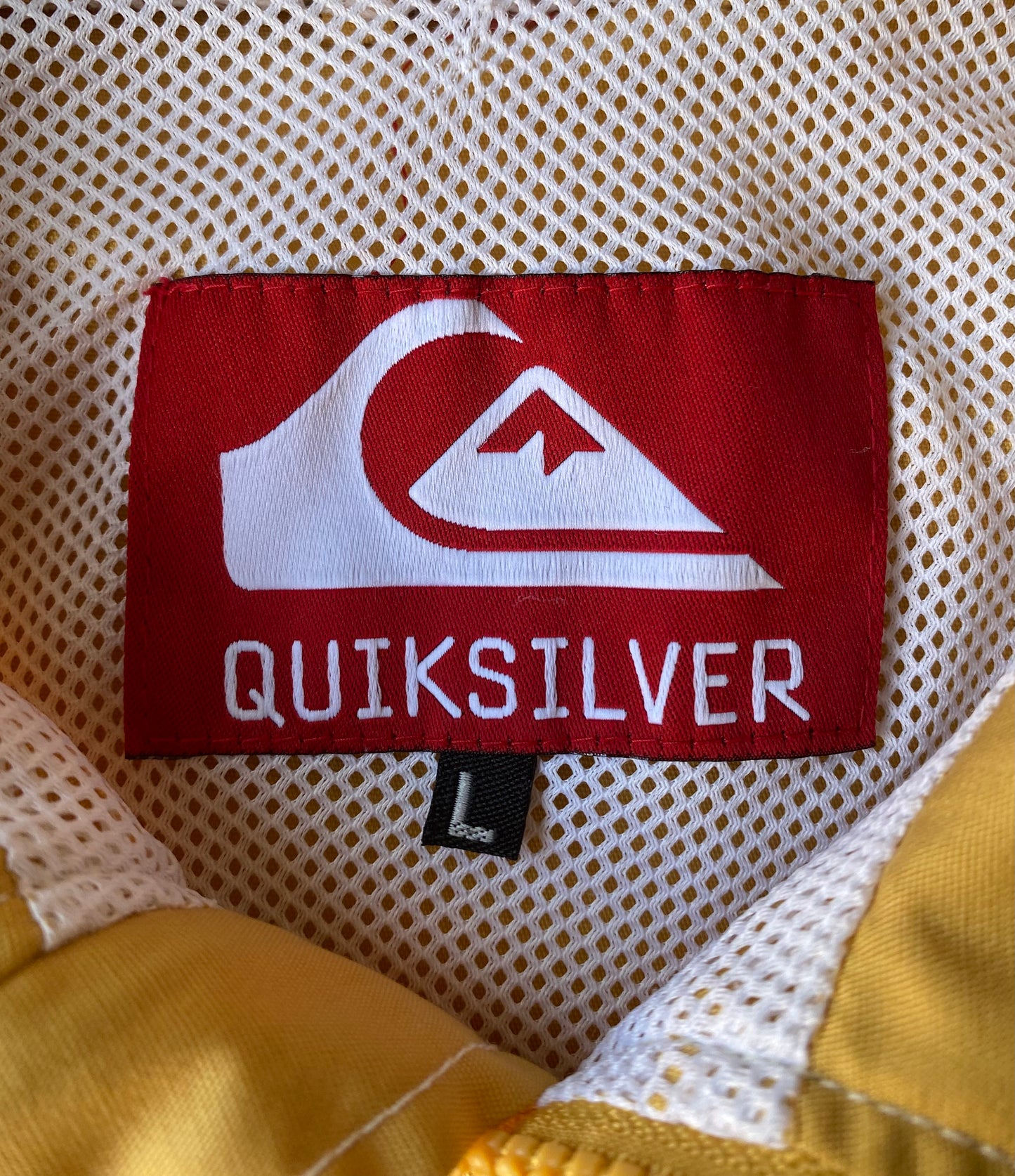 Veste coupe-vent Quiksilver, jaune, L oversize