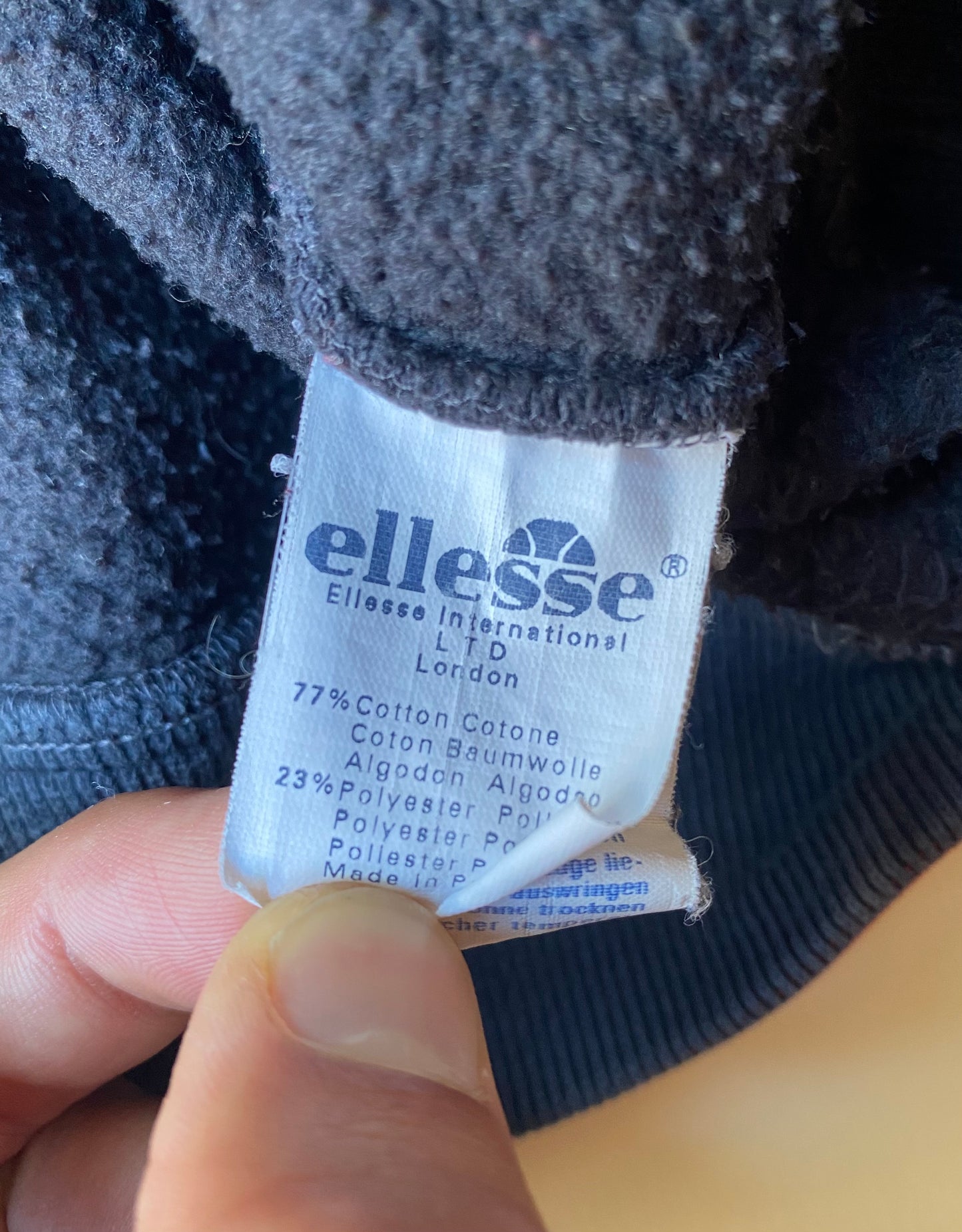 Pull vintage Ellesse, gris anthracite, M