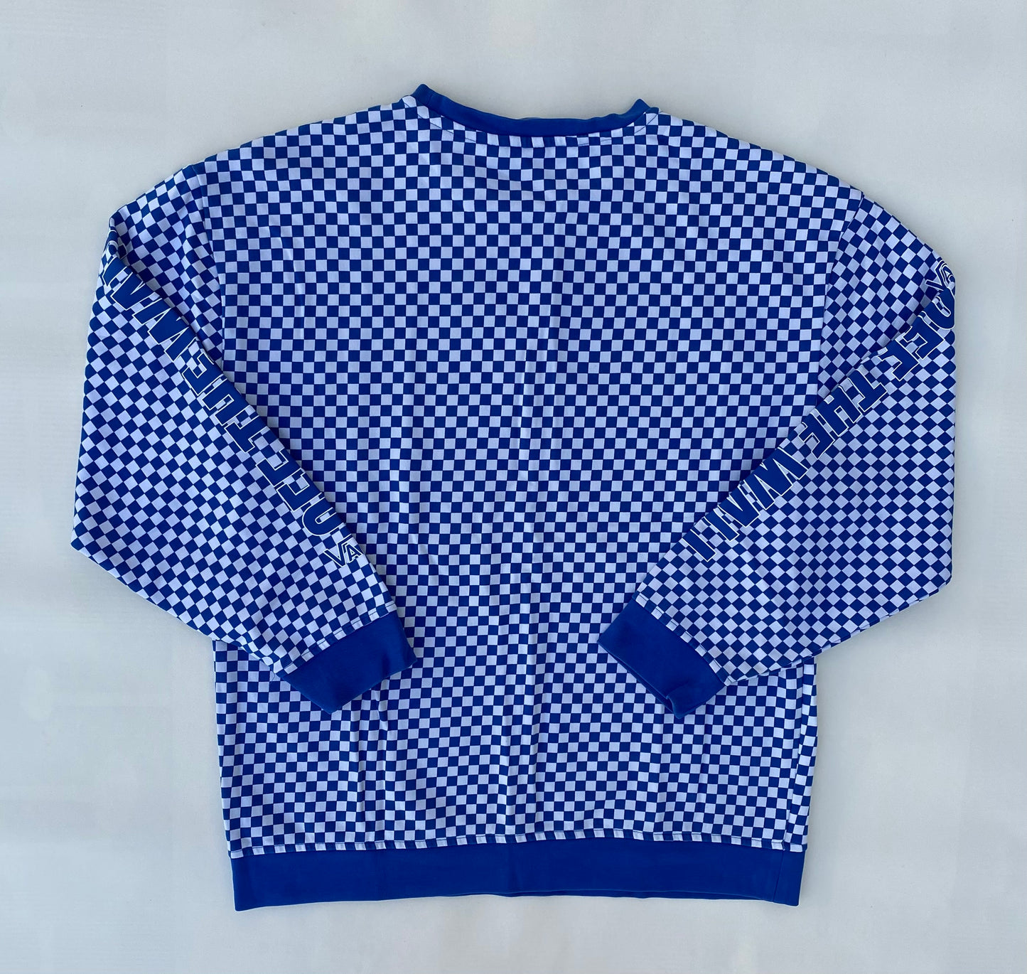 Pull Vans, carreaux bleu et blanc, M