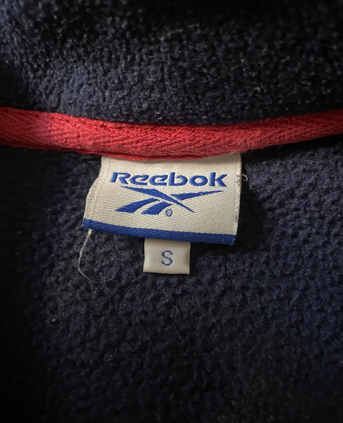 Polaire vintage Reebok, bleu marine, S oversize