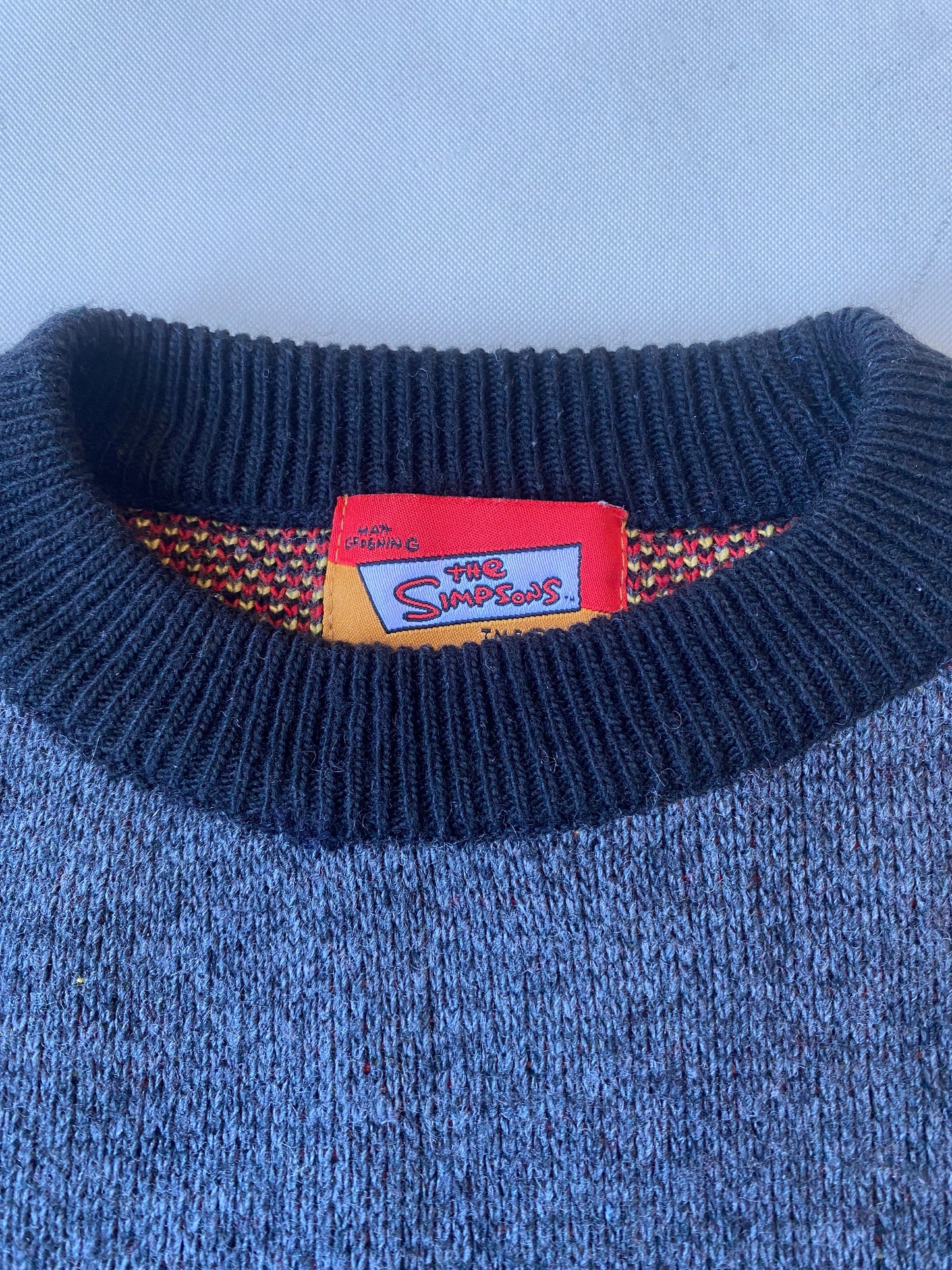 ✅ Pull collector The Simpsons, Bart, gris / noir / jaune, M
