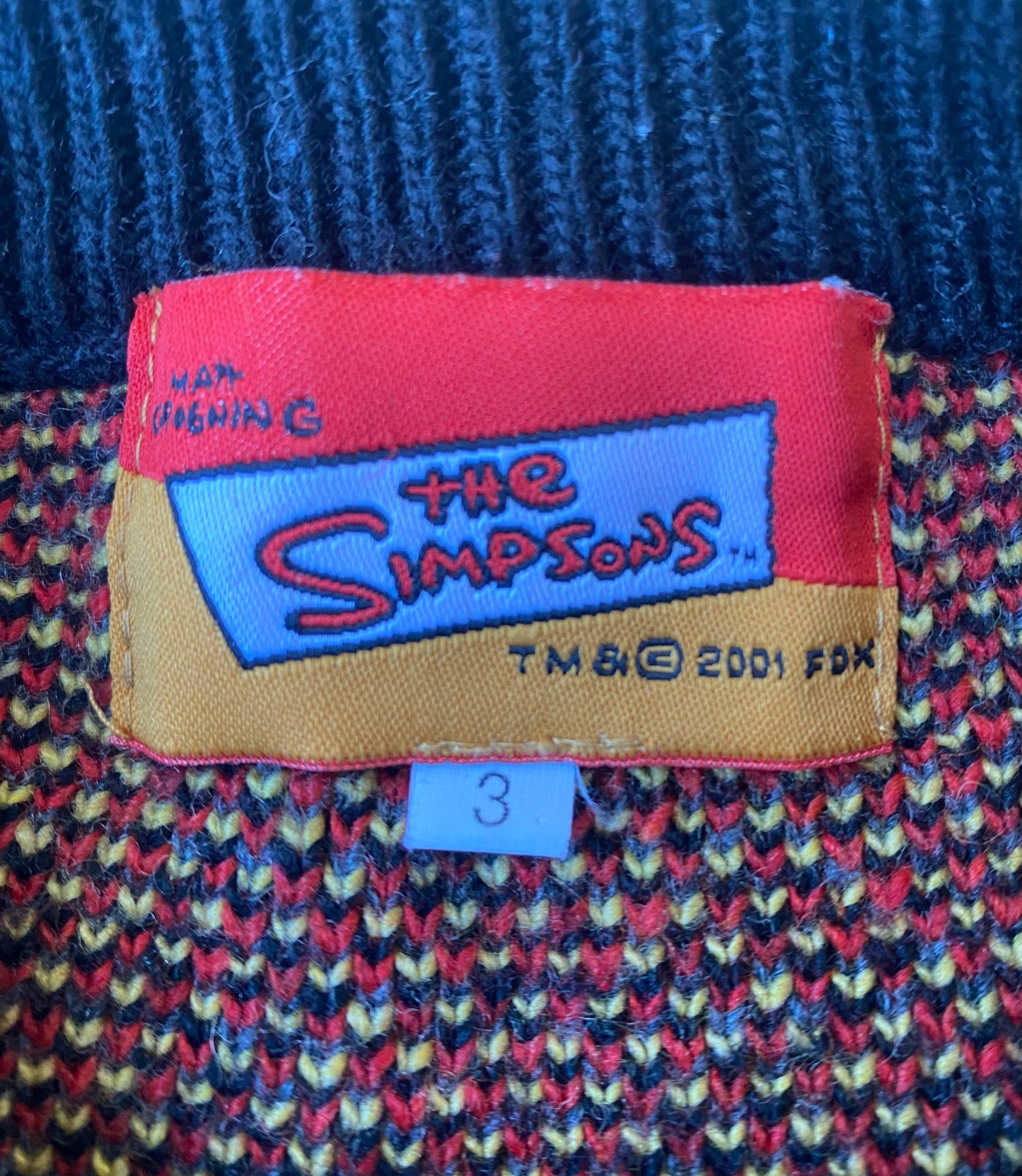 ✅ Pull collector The Simpsons, Bart, gris / noir / jaune, M