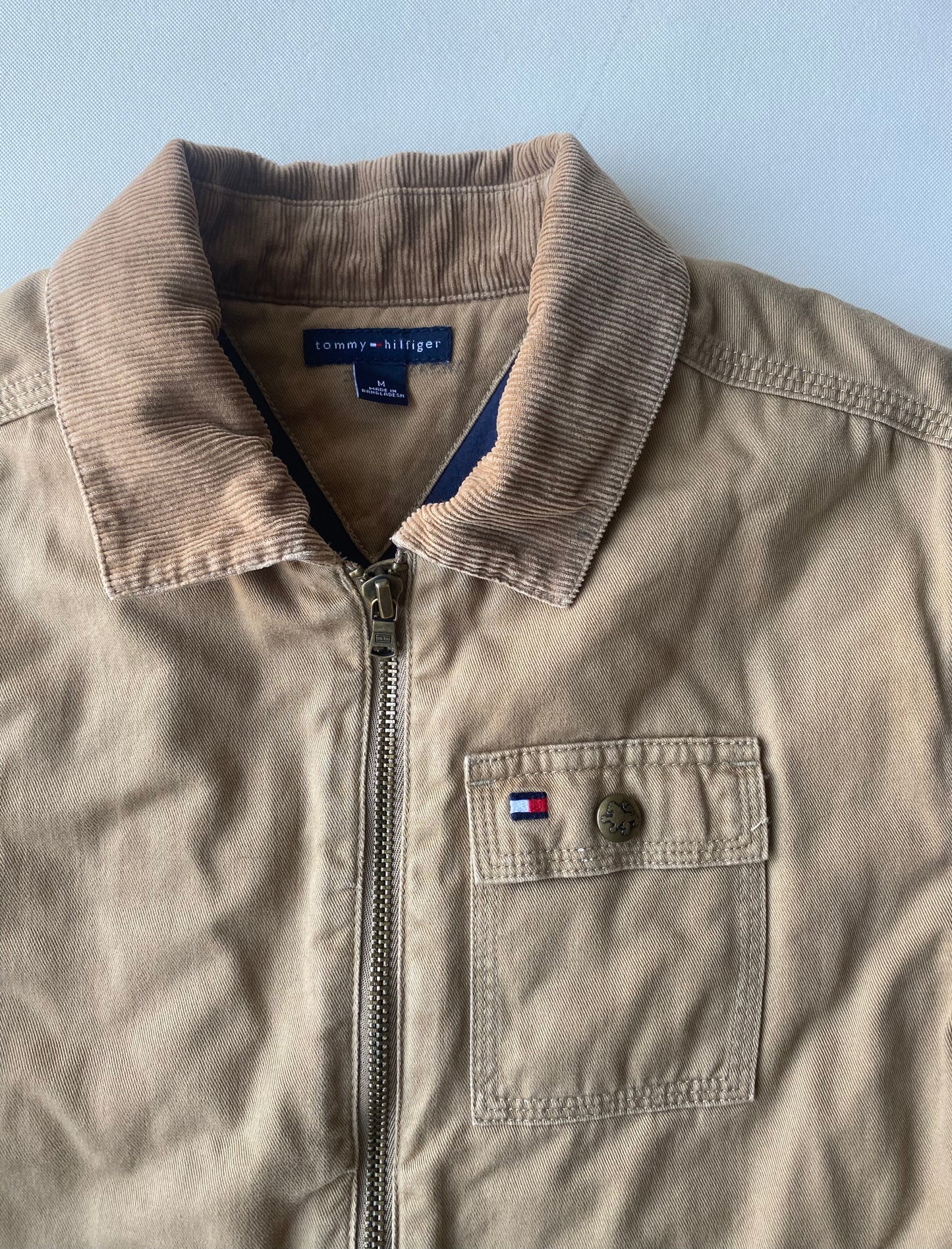 ✅ Veste jean Tommy Hilfiger, marron clair, M femme