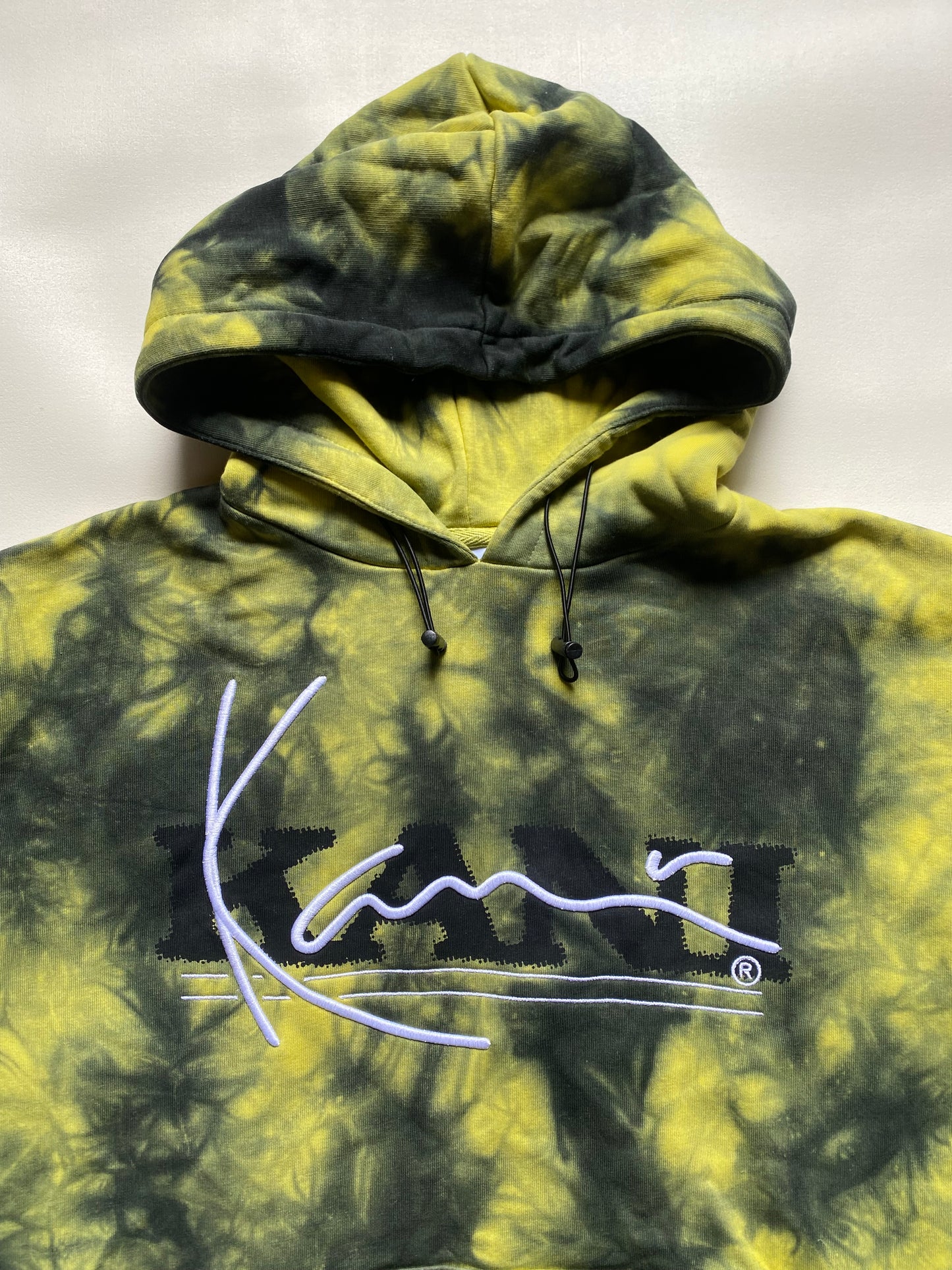 Hoodie Karl Kani, Vert et noir tie and dye, L