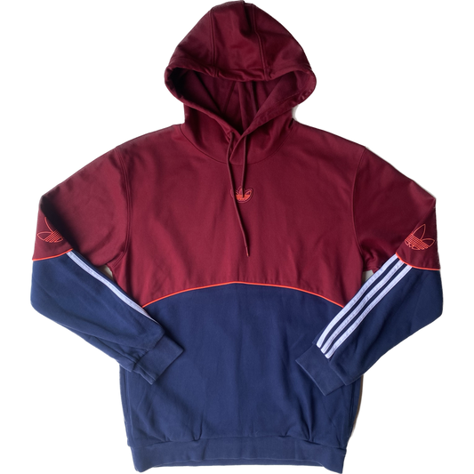 ✅ Pull à capuche Adidas, bleu marine et bordeaux, M