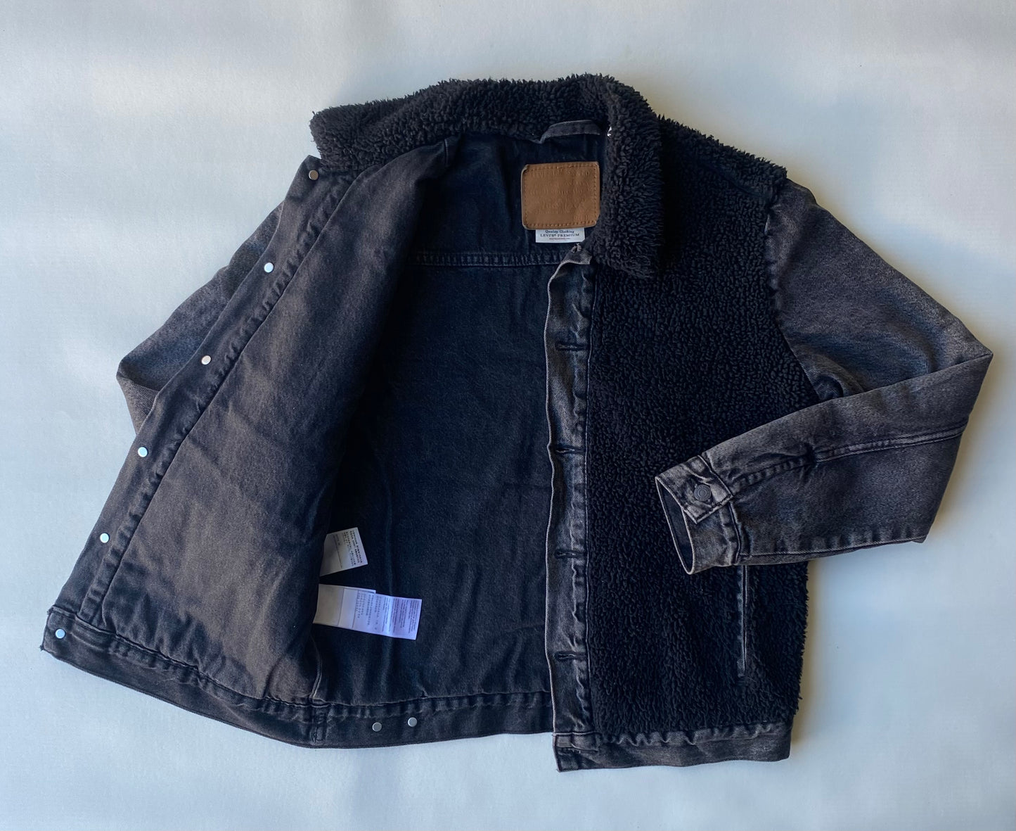 Veste jean polaire Levi's, noir et gris, M