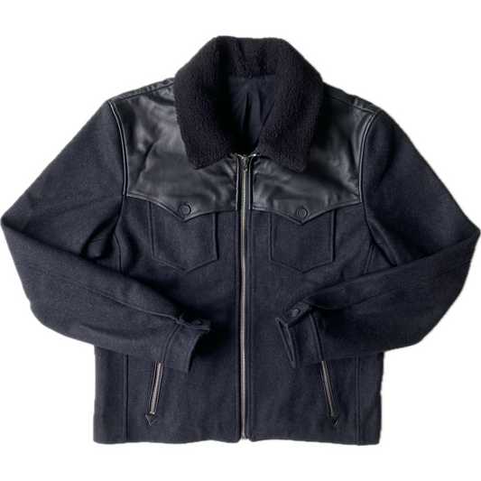 Veste aviateur en laine The Kooples, noir, L