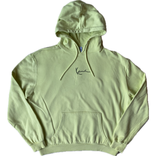 ✅ Hoodie Karl Kani, Vert / jaune pâle, L (coupe parachute)