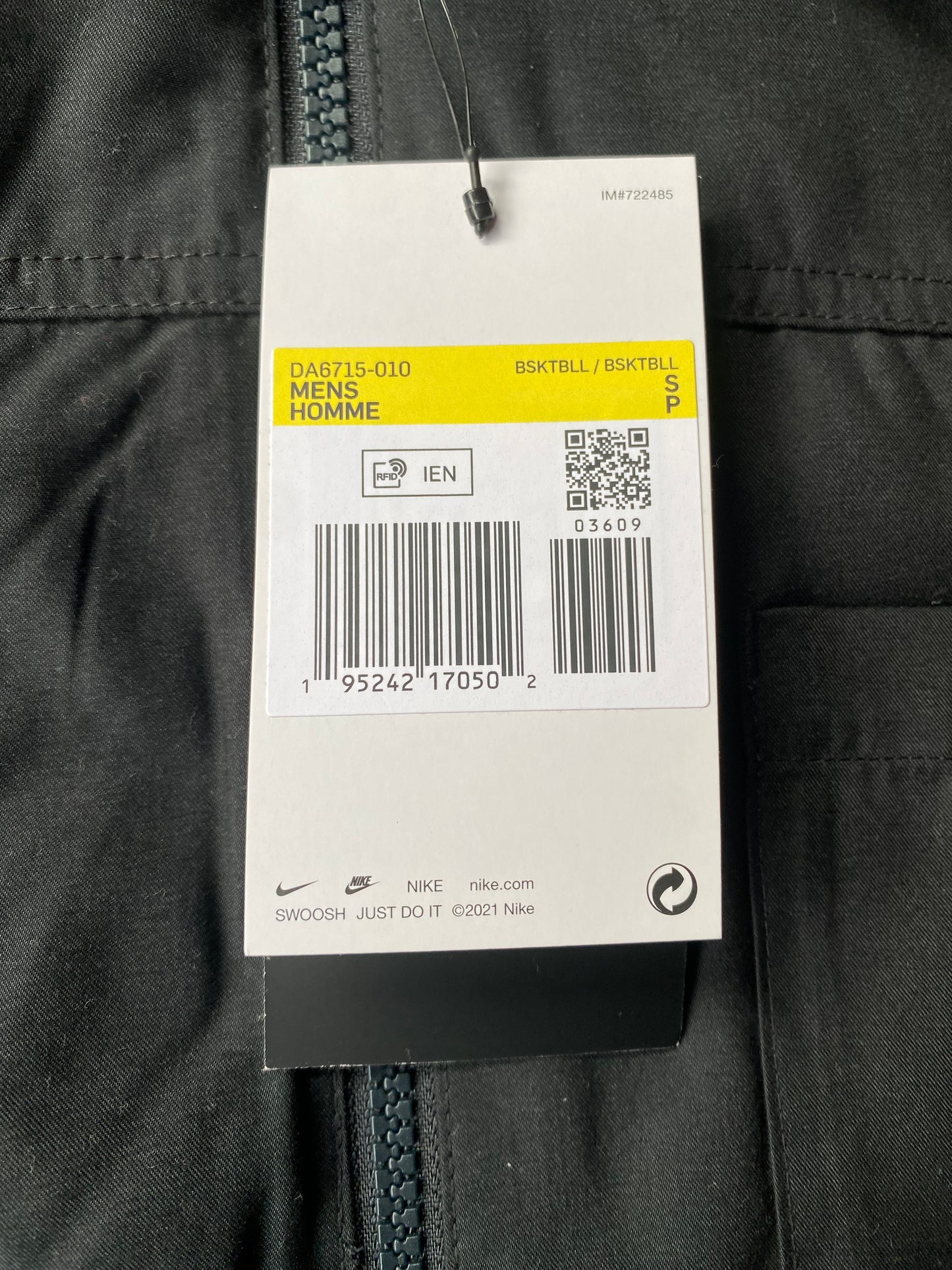 Veste col fourrure Nike, noir, S légèrement oversize