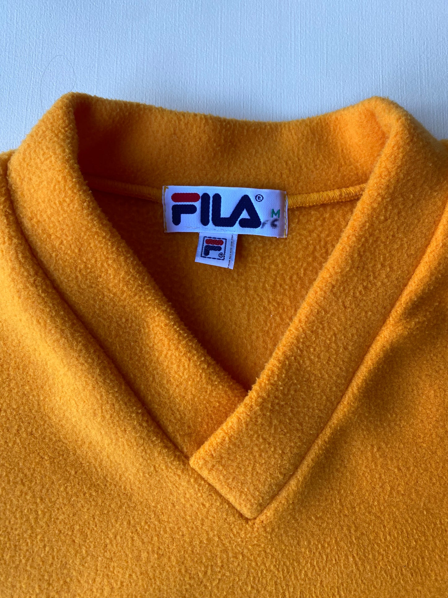 Pull polaire vintage Fila, orange, M