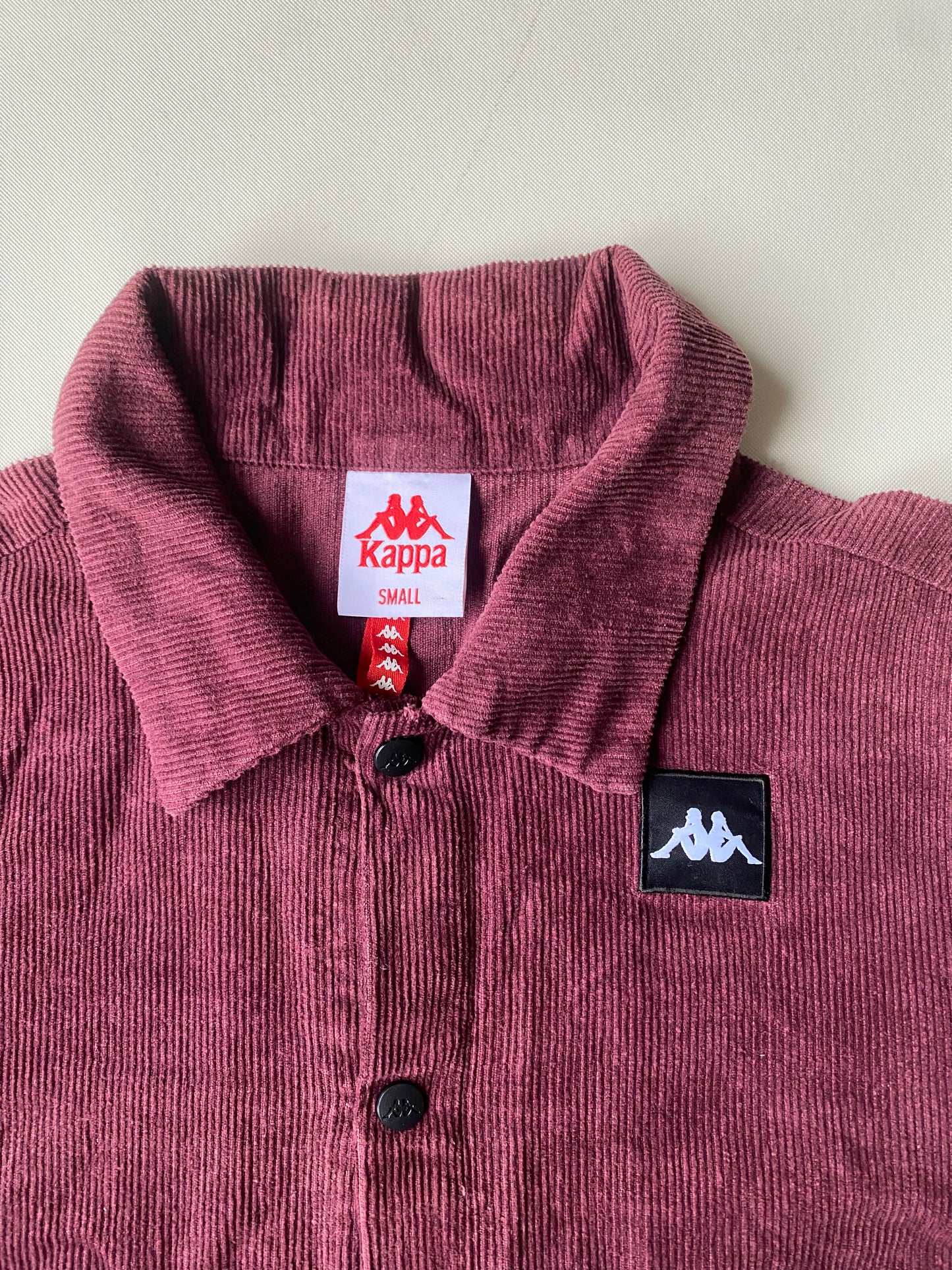 ✅ Veste velours côtelé Kappa, rouge bordeaux, M