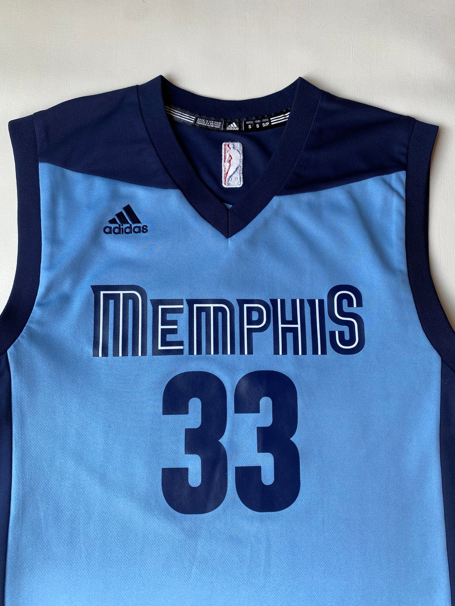 Maillot de basket Adidas, Memphis, Gasol, Bleu, S