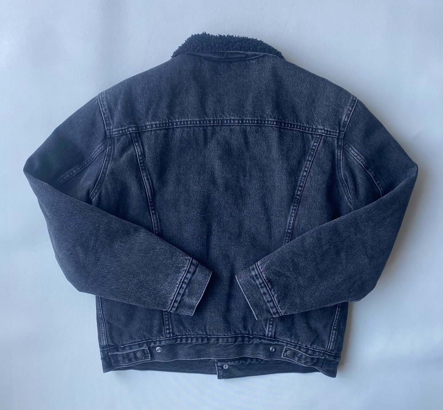 ✅ Veste jean polaire Levi's, gris anthracite / noir, M