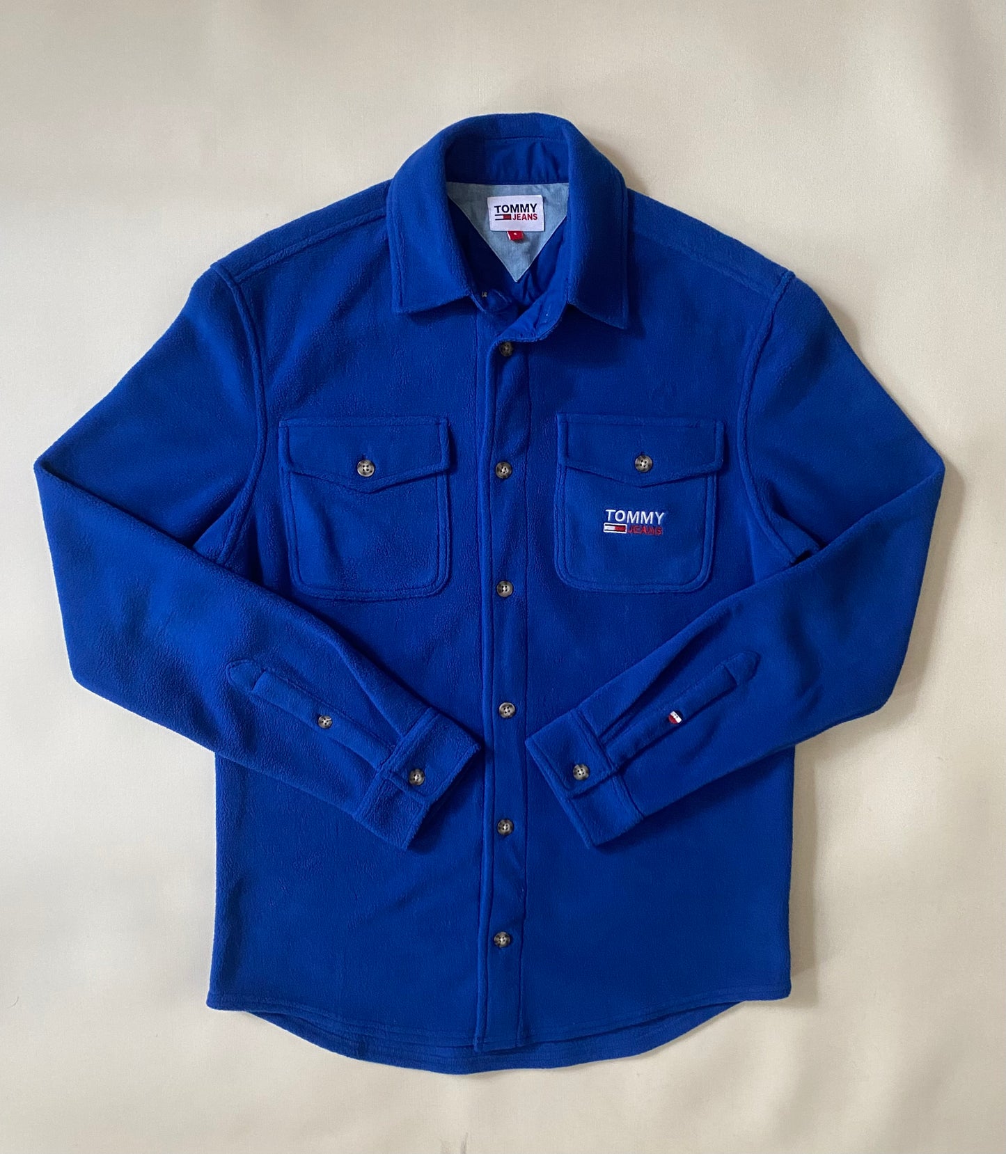 Veste chemise polaire Tommy Hilfiger, bleu, S / M