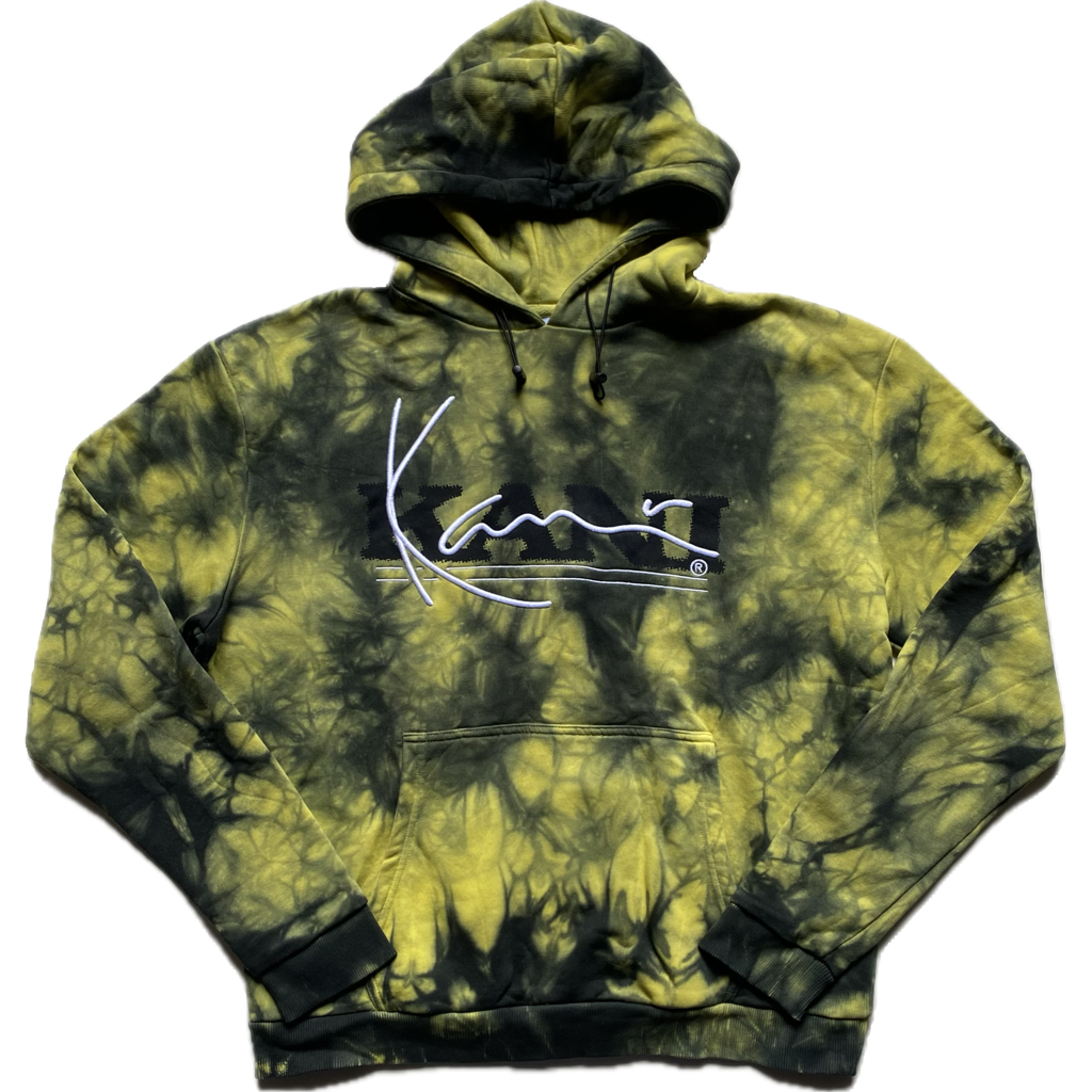 Hoodie Karl Kani, Vert et noir tie and dye, L