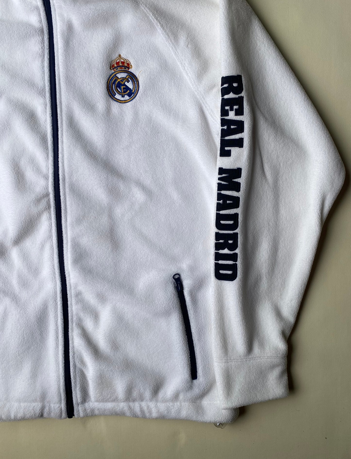 Veste polaire Real Madrid, blanche, L