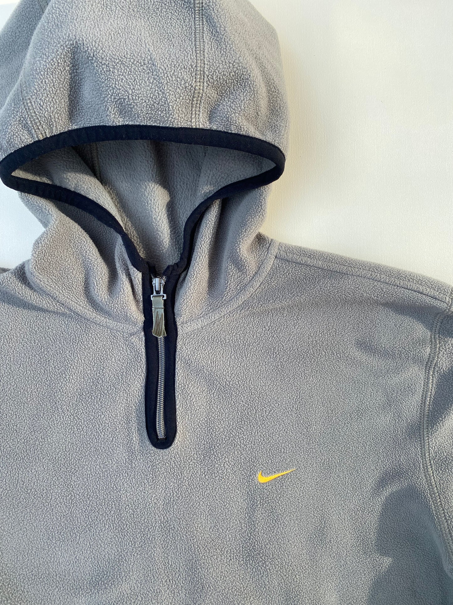 Hoodie polaire Nike, gris/vert, M