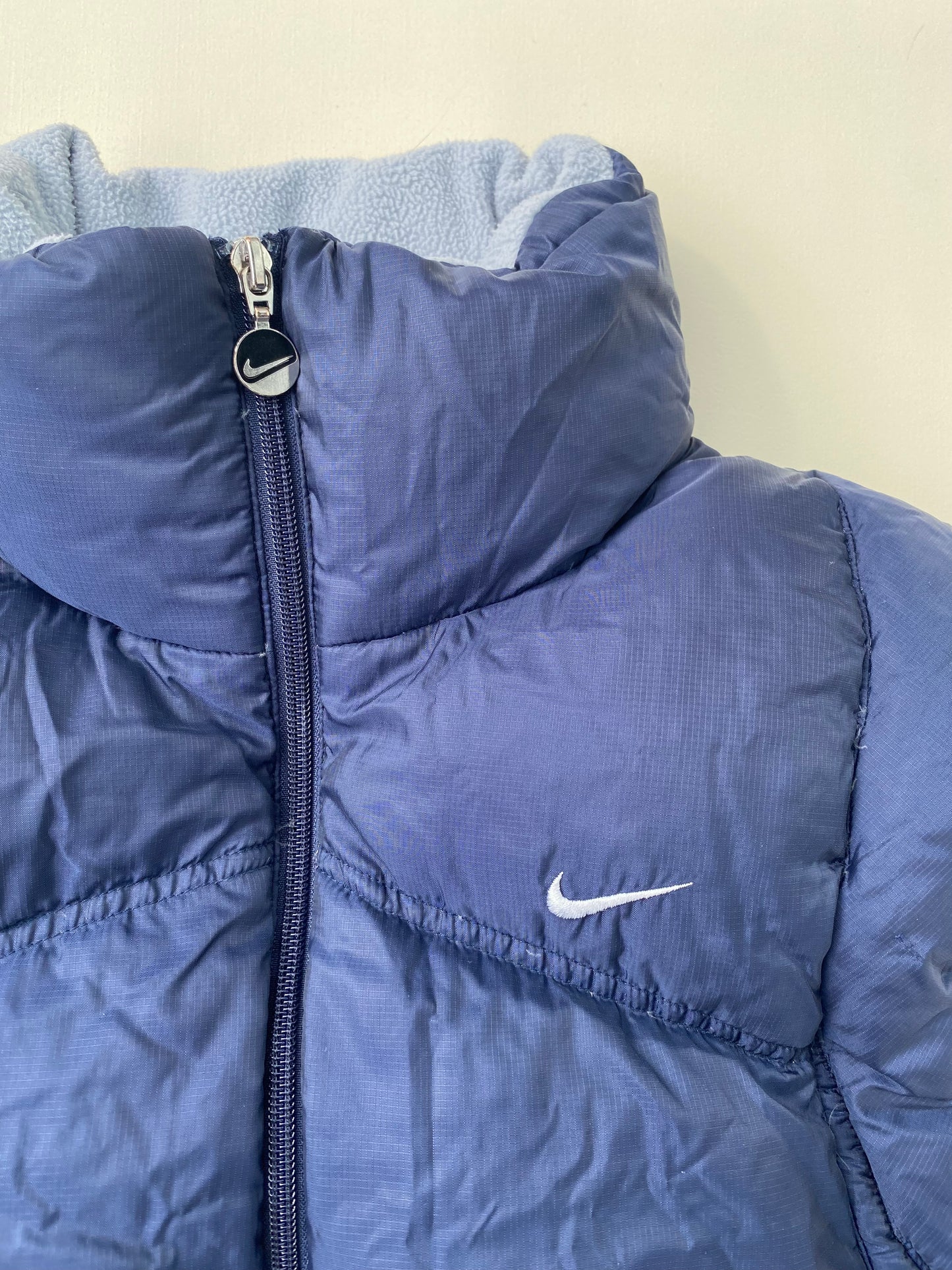 Doudoune sans manches vintage Nike, bleu marine, L