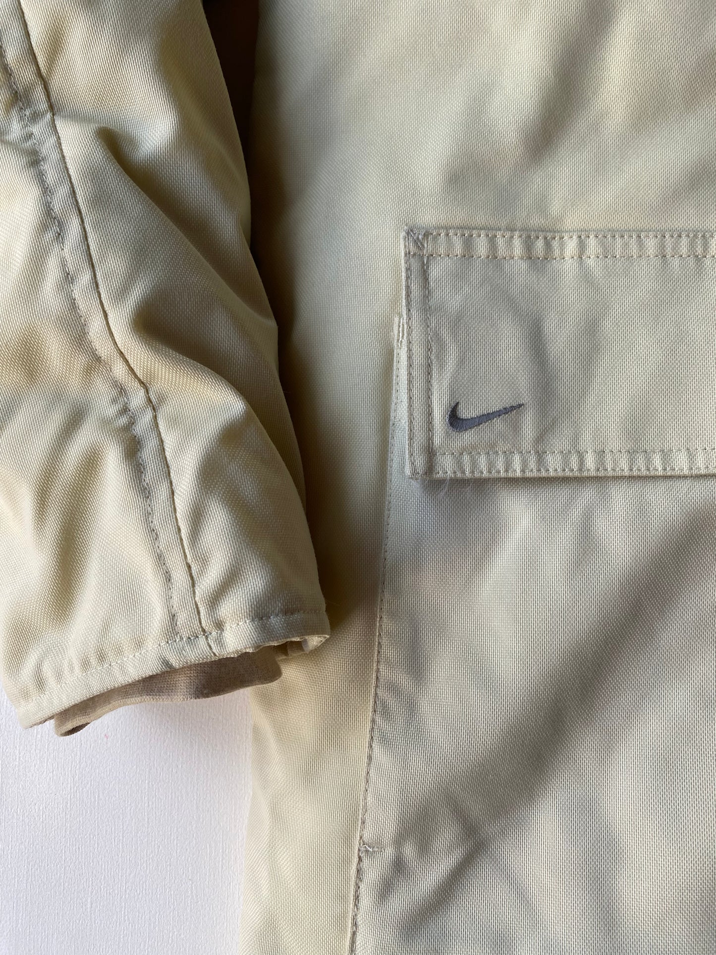 Doudoune longue Nike vintage, crème, M oversize