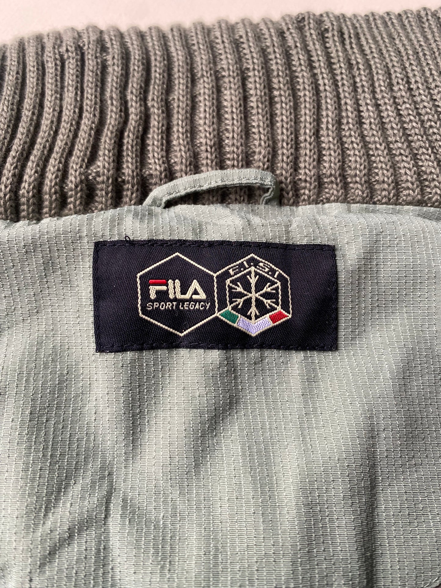 Doudoune vintage Fila, Gris/vert, M