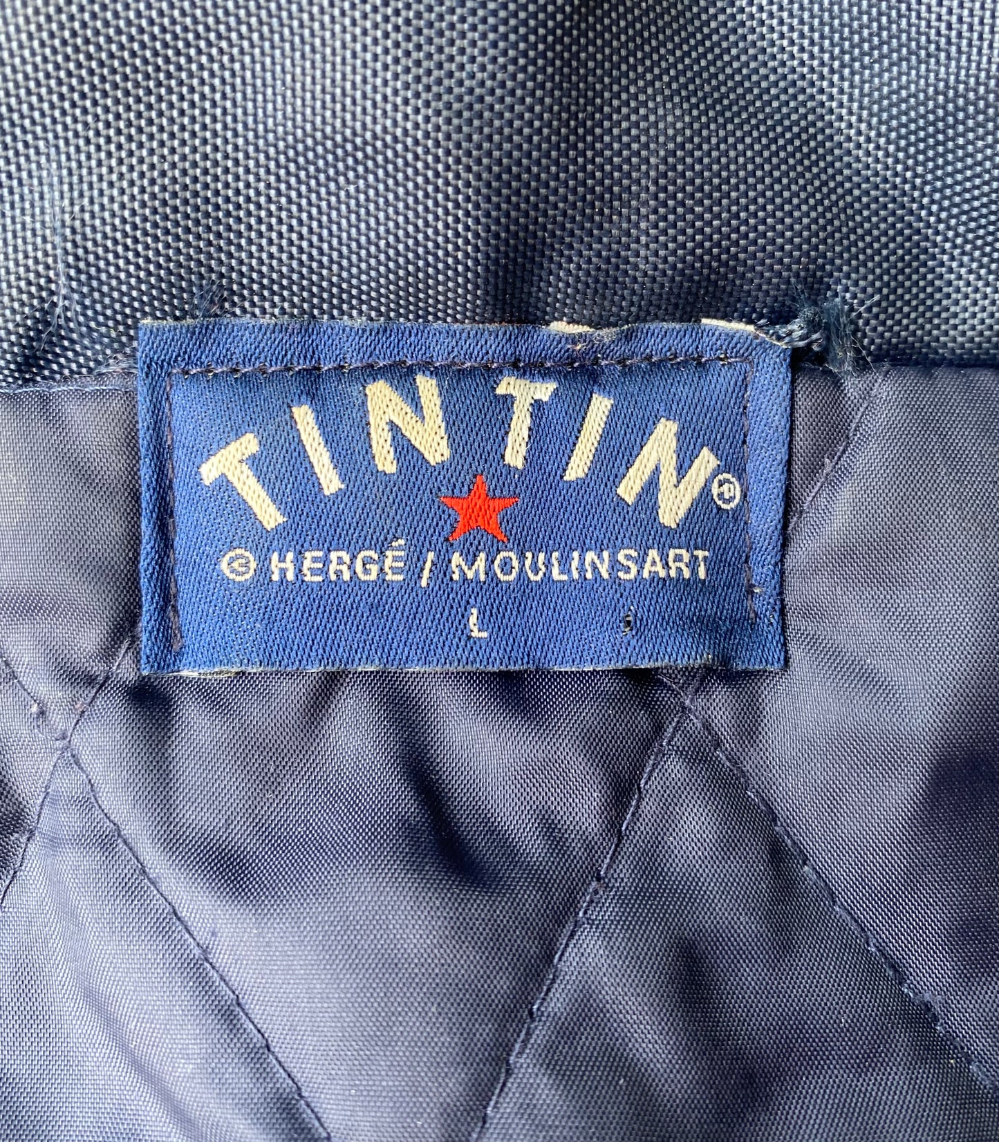 Manteau parka Tintin, temple du soleil, bleu marine, L/XL