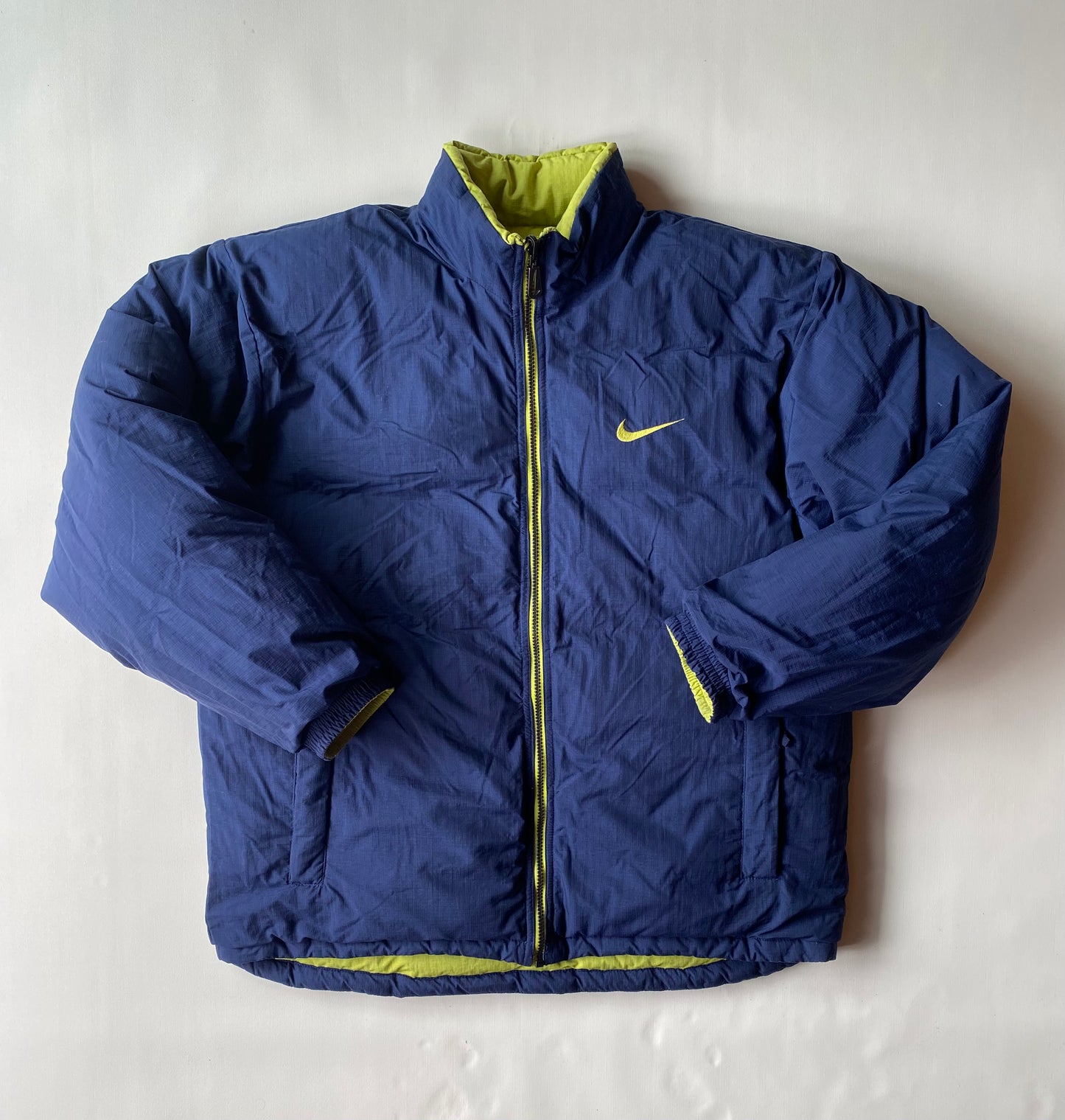 Doudoune vintage réversible Nike, Jaune/Vert/Marine, L