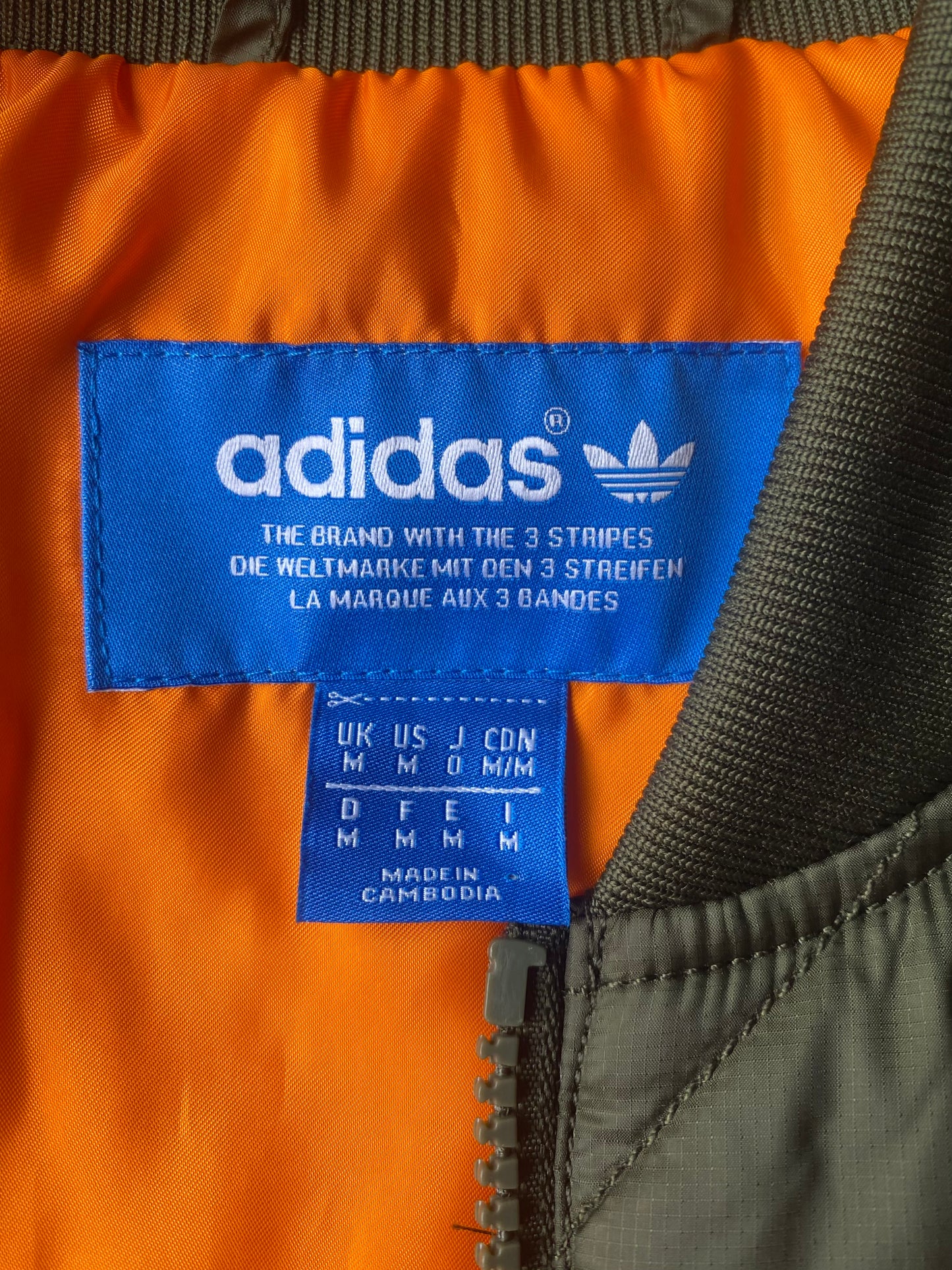 Veste matelassée Adidas, kaki, M