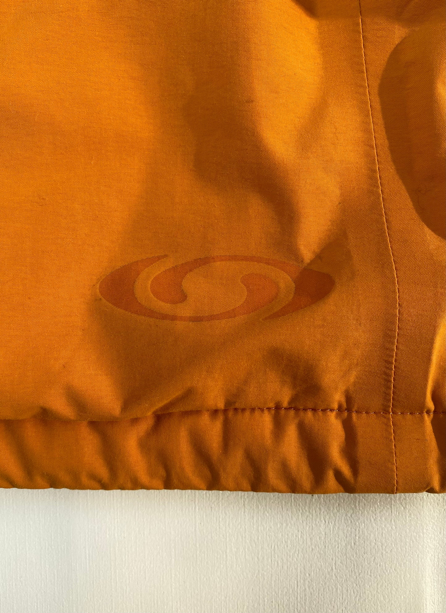 Veste goretex Salomon, orange/blanc/gris, M légèrement oversize