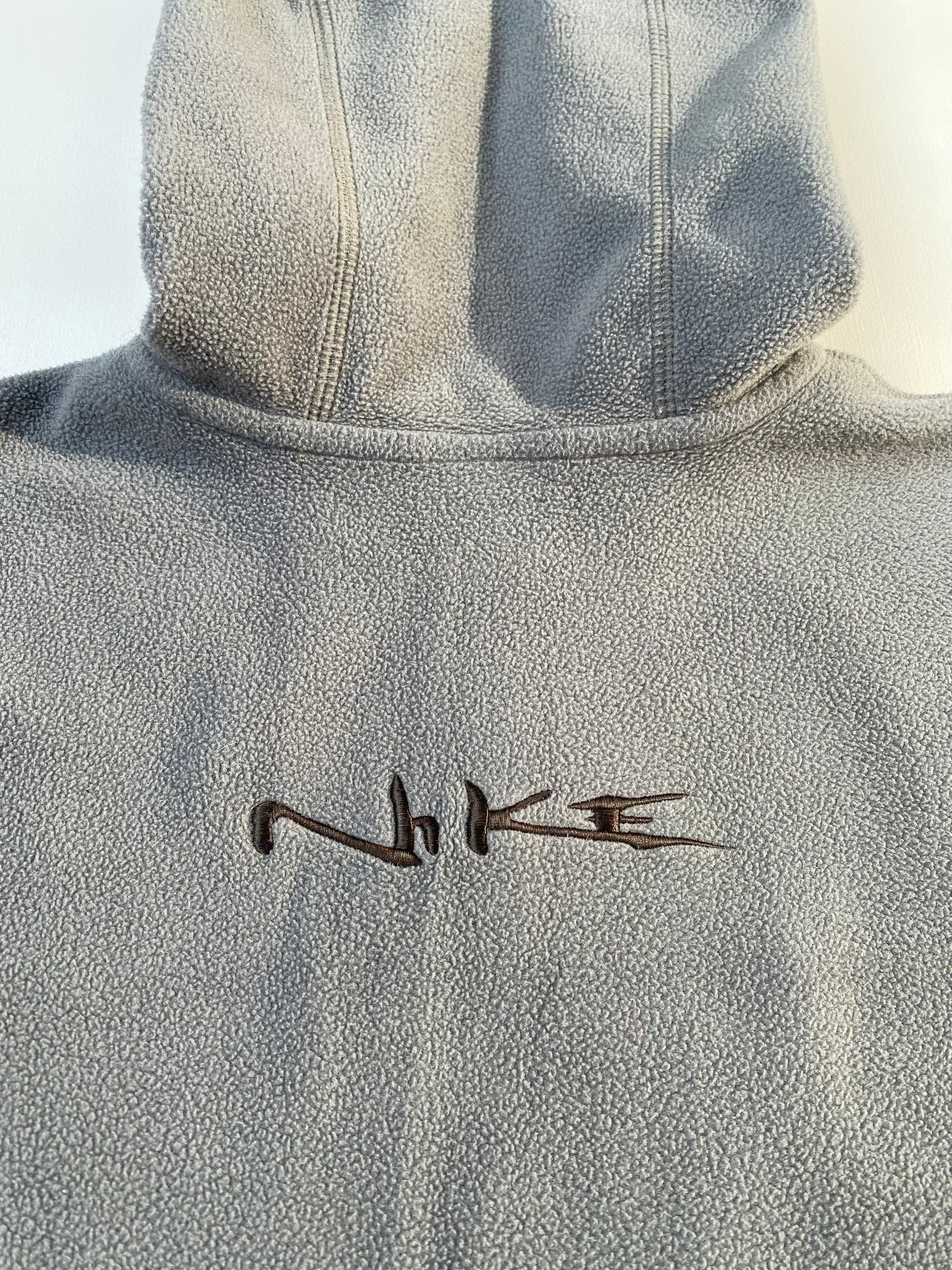 Hoodie polaire Nike, gris/vert, M