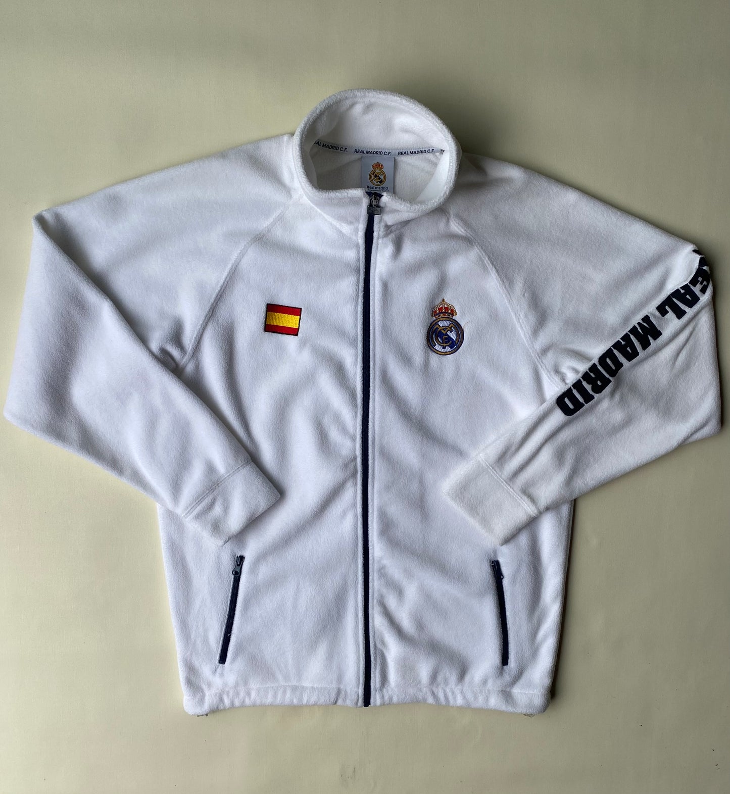 Veste polaire Real Madrid, blanche, L