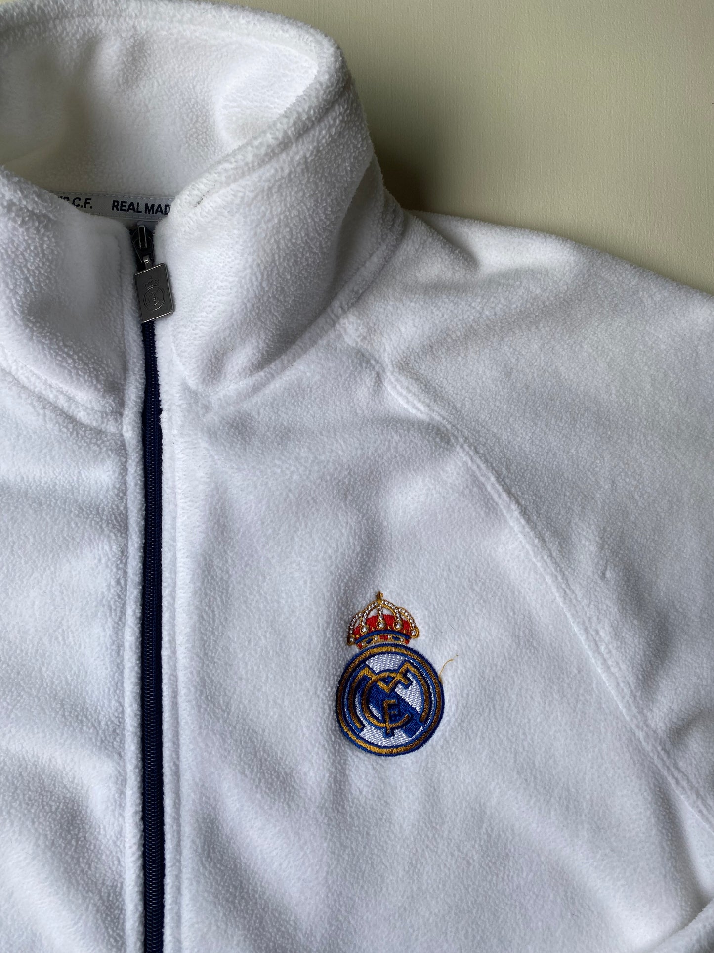 Veste polaire Real Madrid, blanche, L