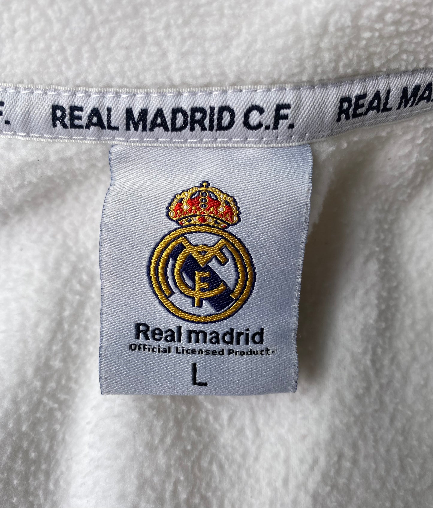 Veste polaire Real Madrid, blanche, L