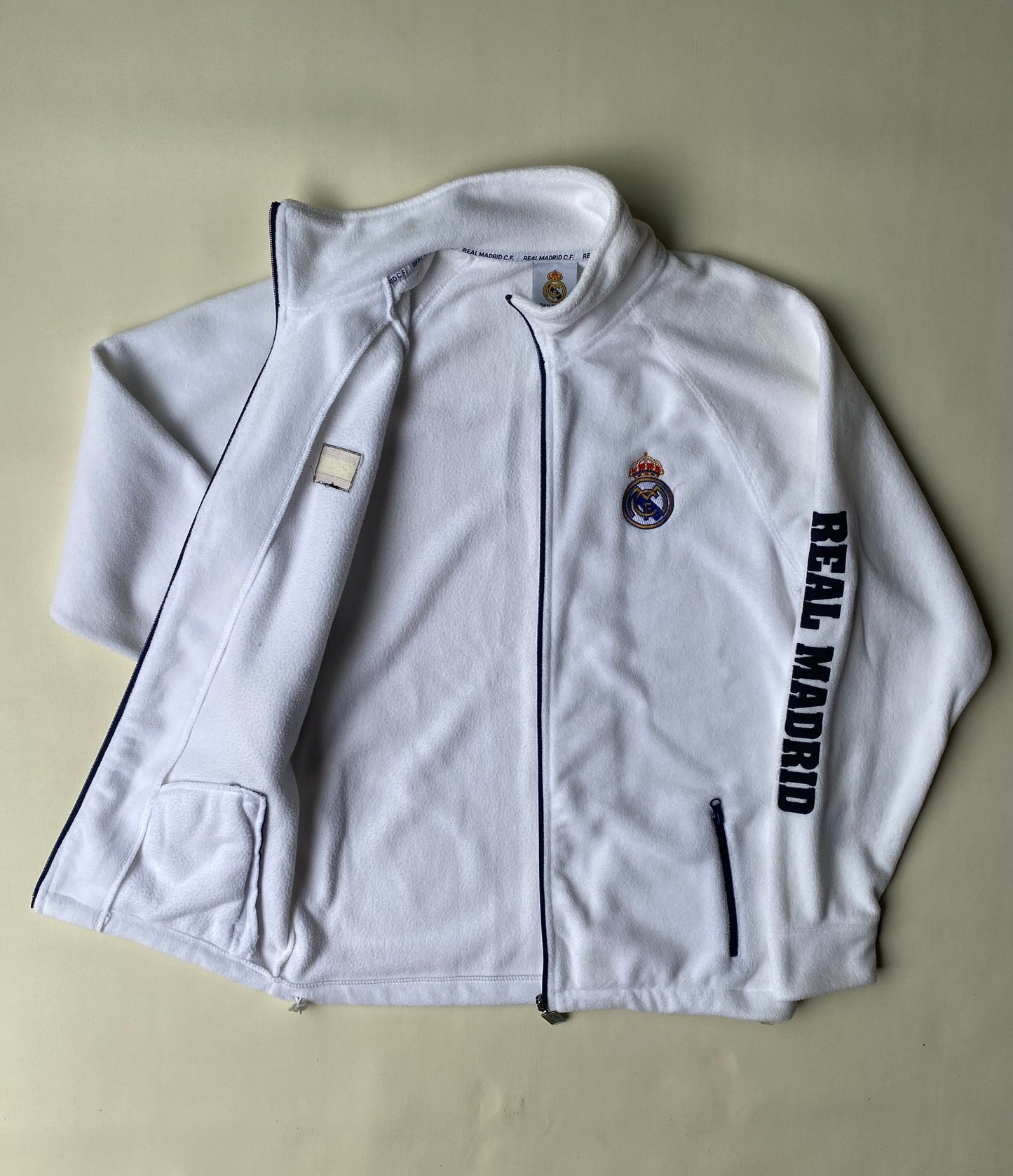 Veste polaire Real Madrid, blanche, L