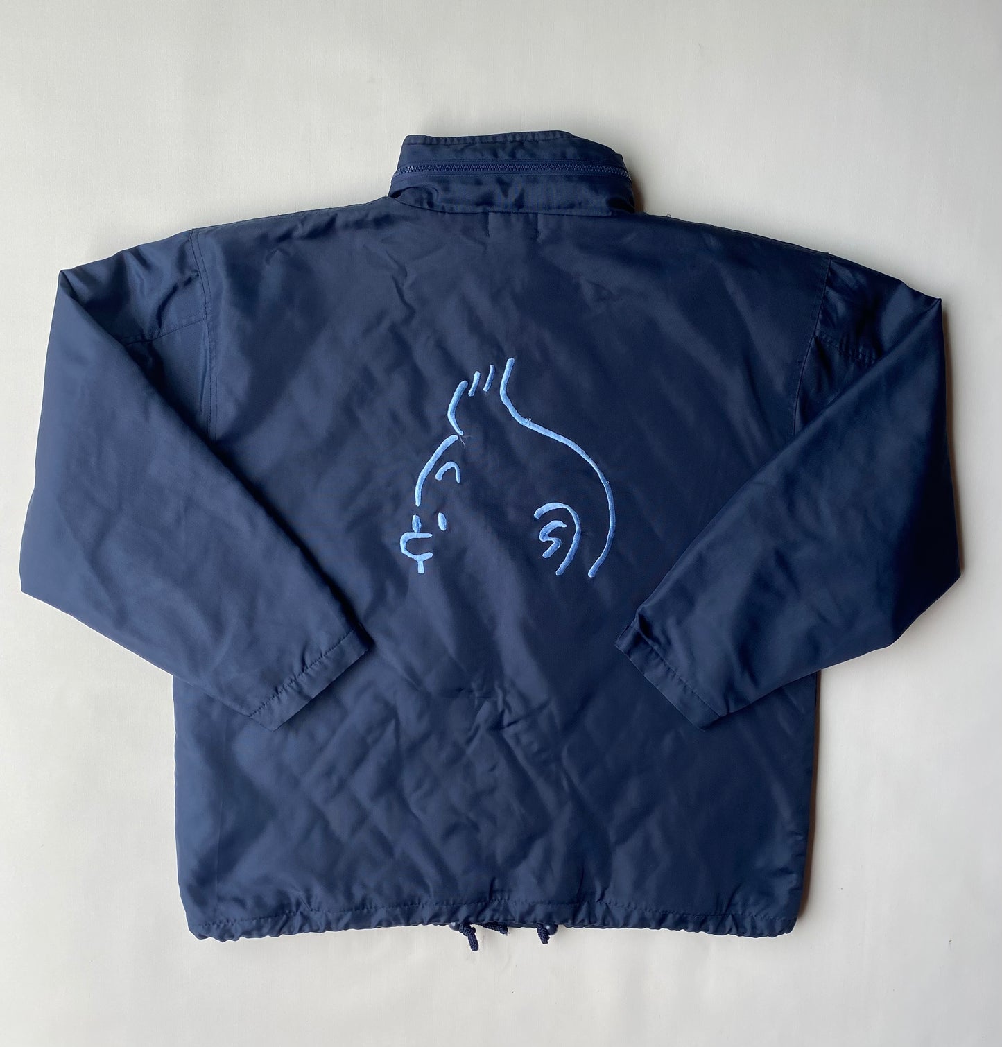 Manteau parka Tintin, temple du soleil, bleu marine, L/XL