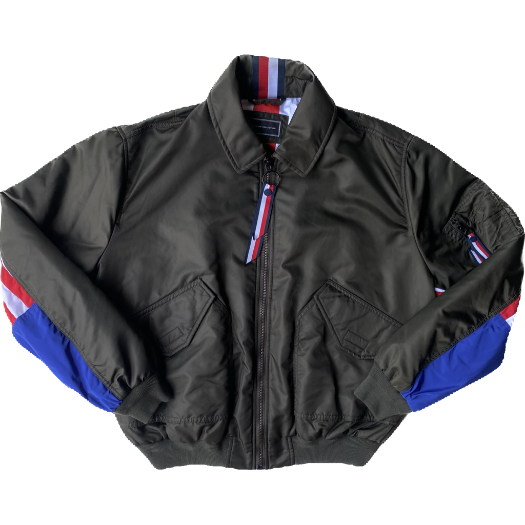 Veste aviateur Tommy Hilfiger, made in Italy, Kaki foncé/tricolore, L