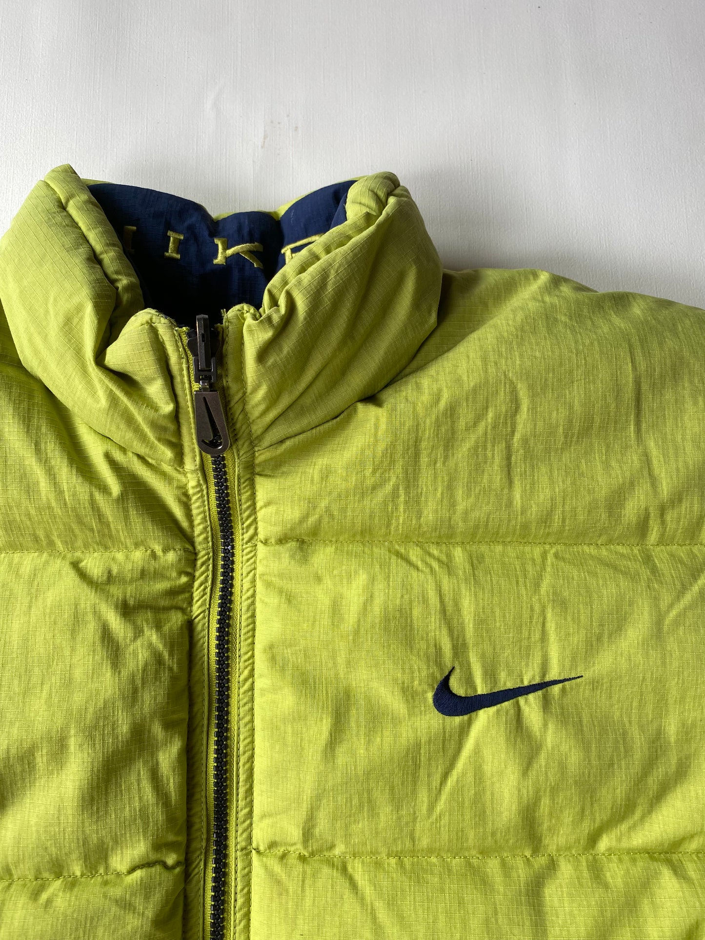 Doudoune vintage réversible Nike, Jaune/Vert/Marine, L